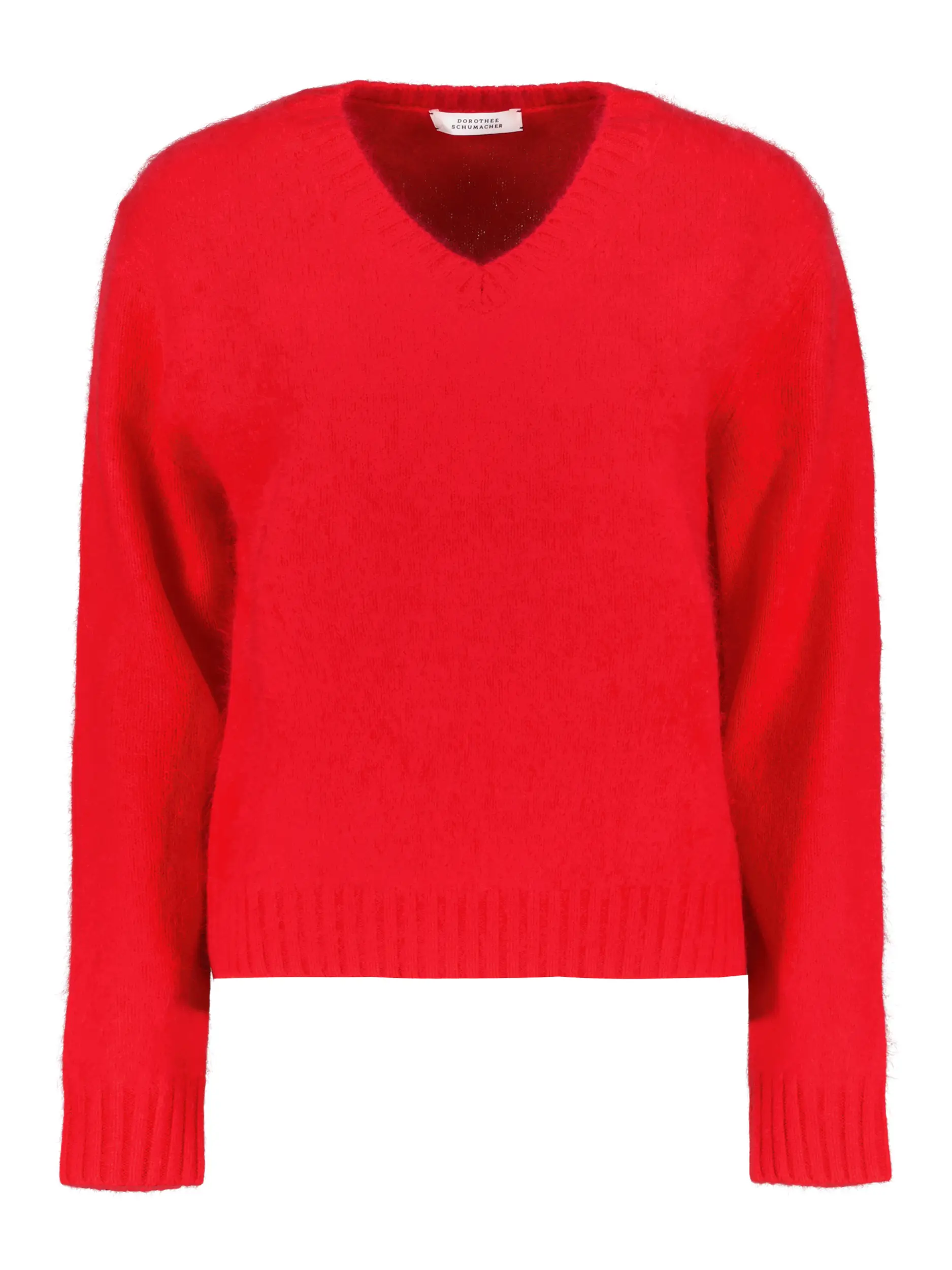Pullover 'Fluffy Statements' aus Wolle langarm - Artikel Vorderseite - Farbe: Rot