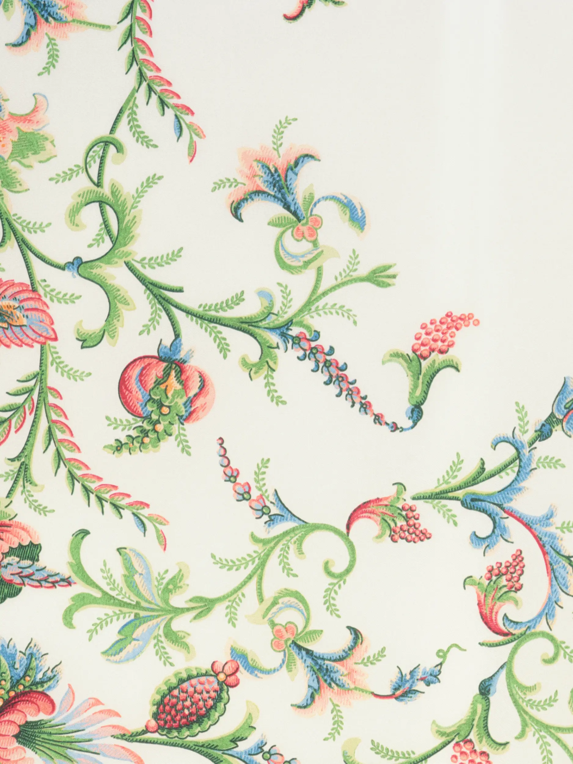 Geblümtes Seidentuch  - Artikel weitere Detailansicht 1 - Farbe: Grün