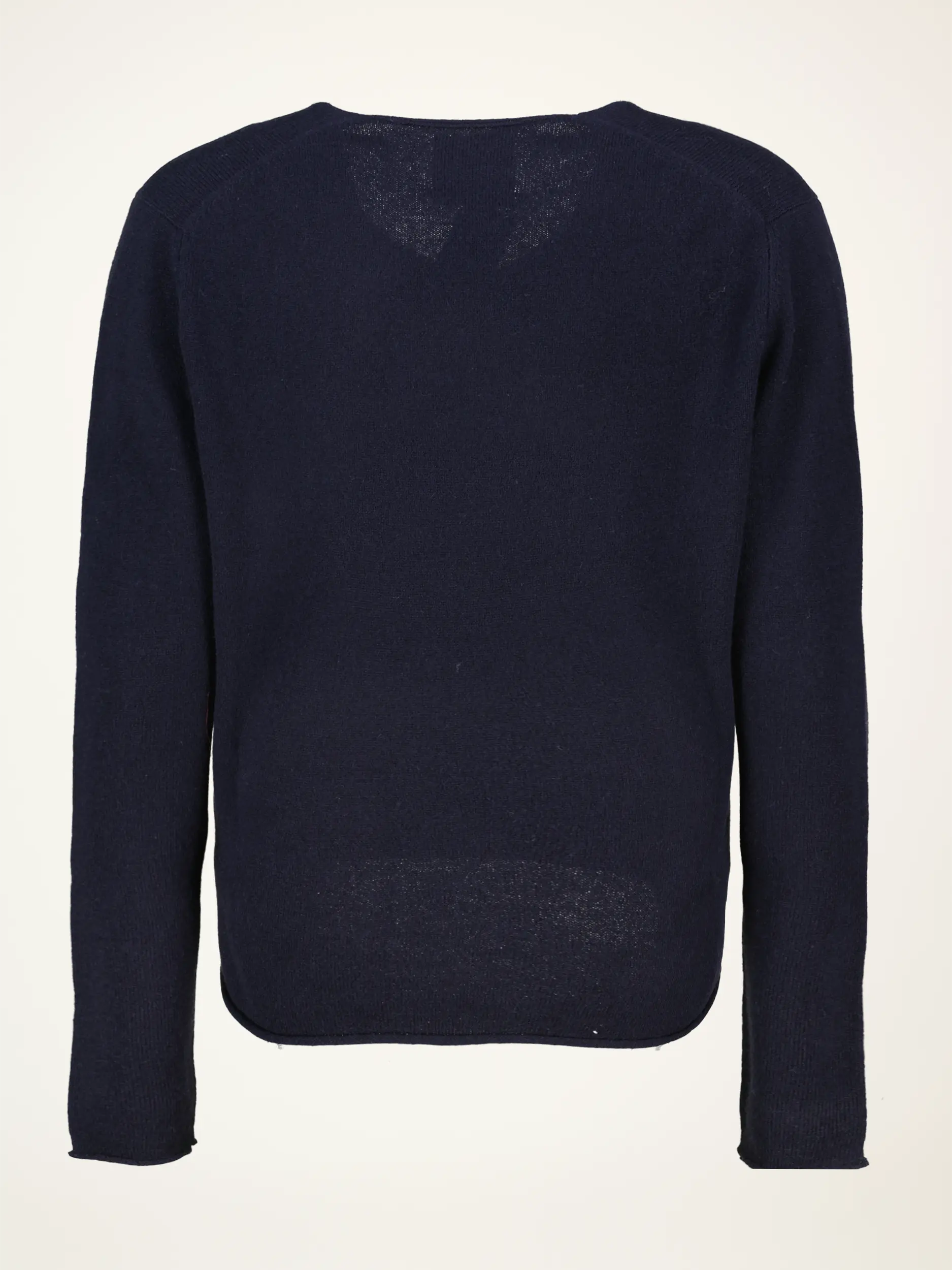 Pullover aus Kaschmir langarm - Artikel Rückseite - Farbe: Blau