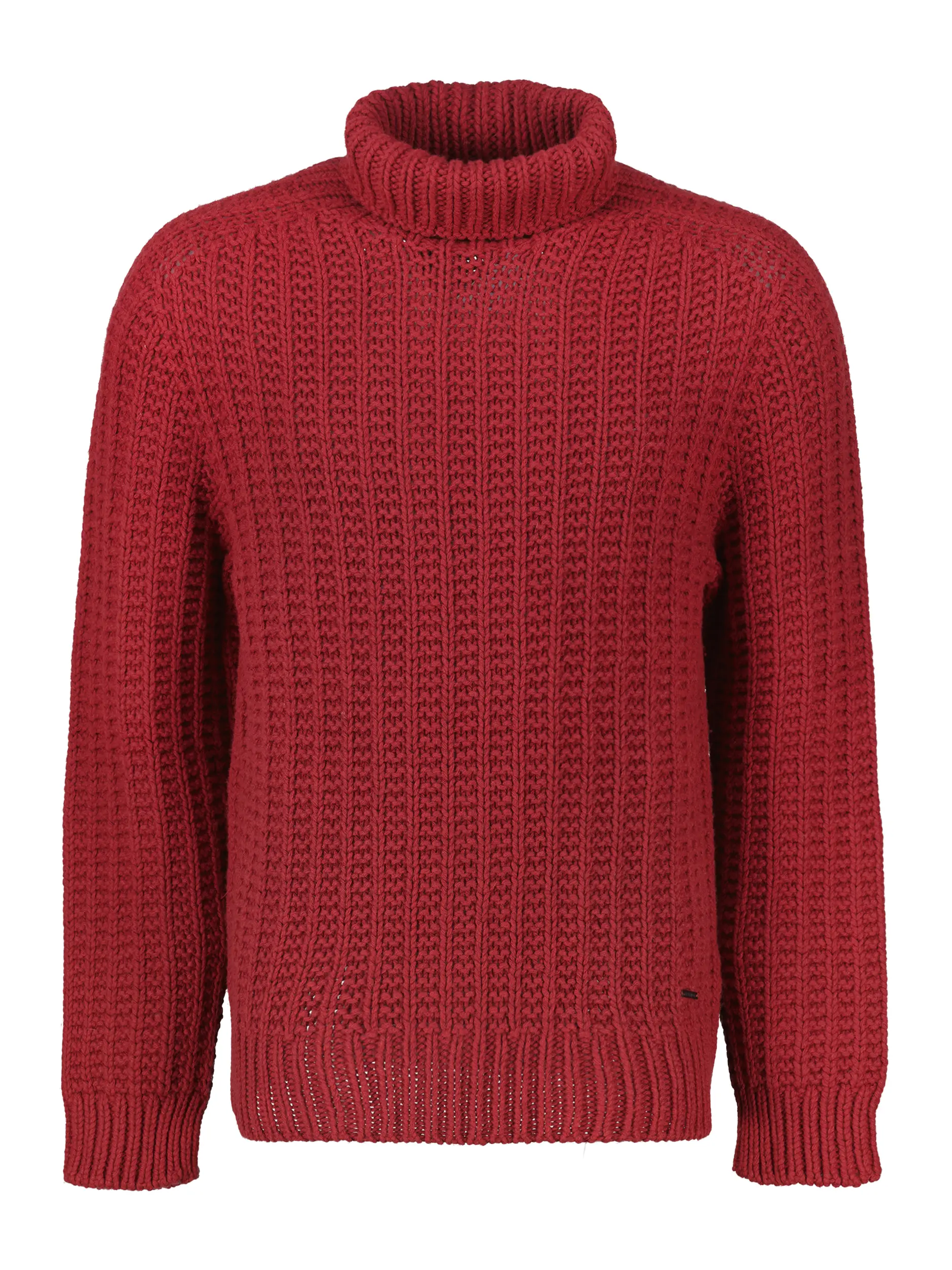Rollkragenpullover 'Finar' aus Woll-Mix langarm - Artikel Vorderseite - Farbe: Rot