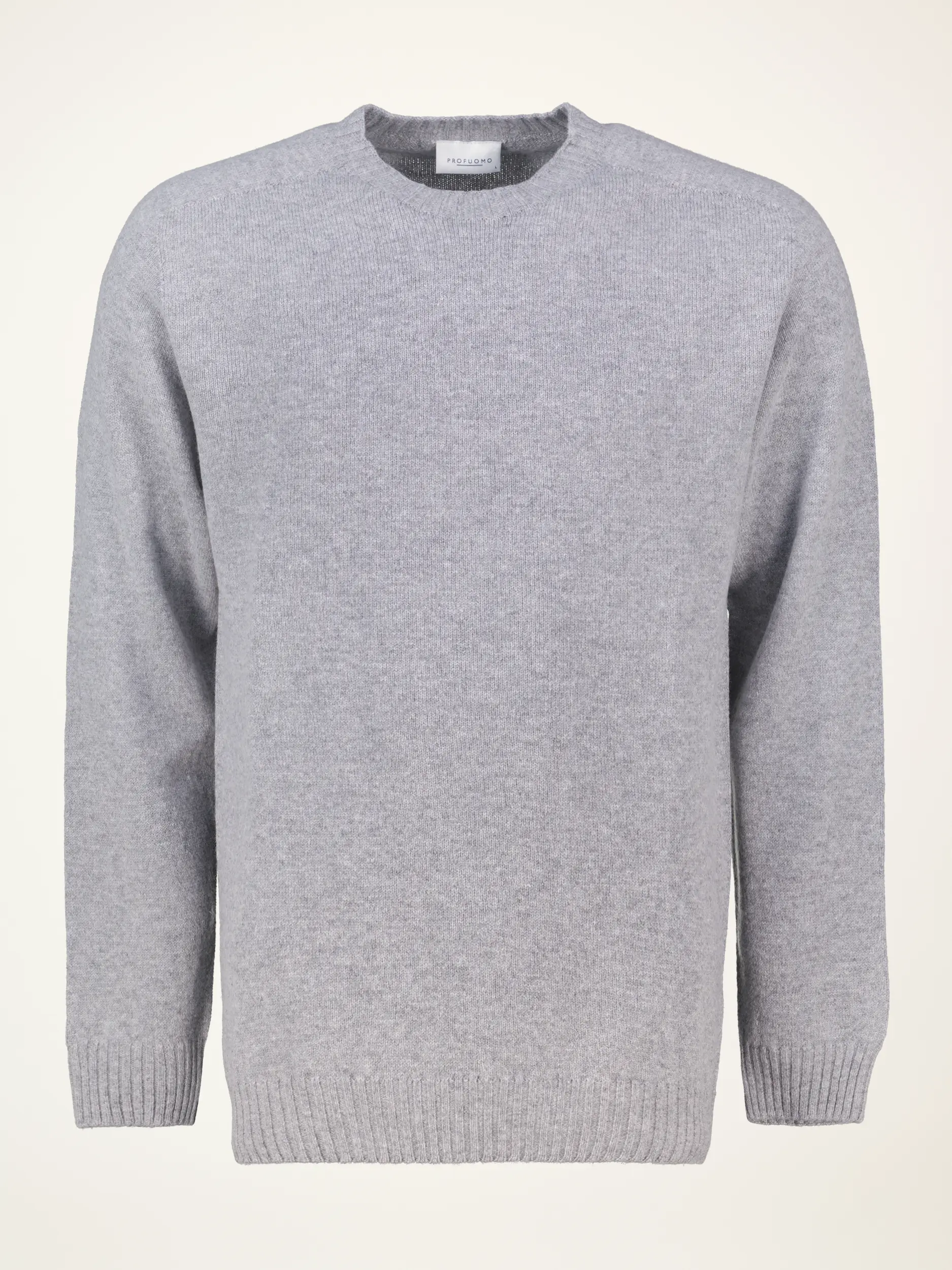 Pullover aus Wolle langarm - Artikelansicht - Farbe: Grau