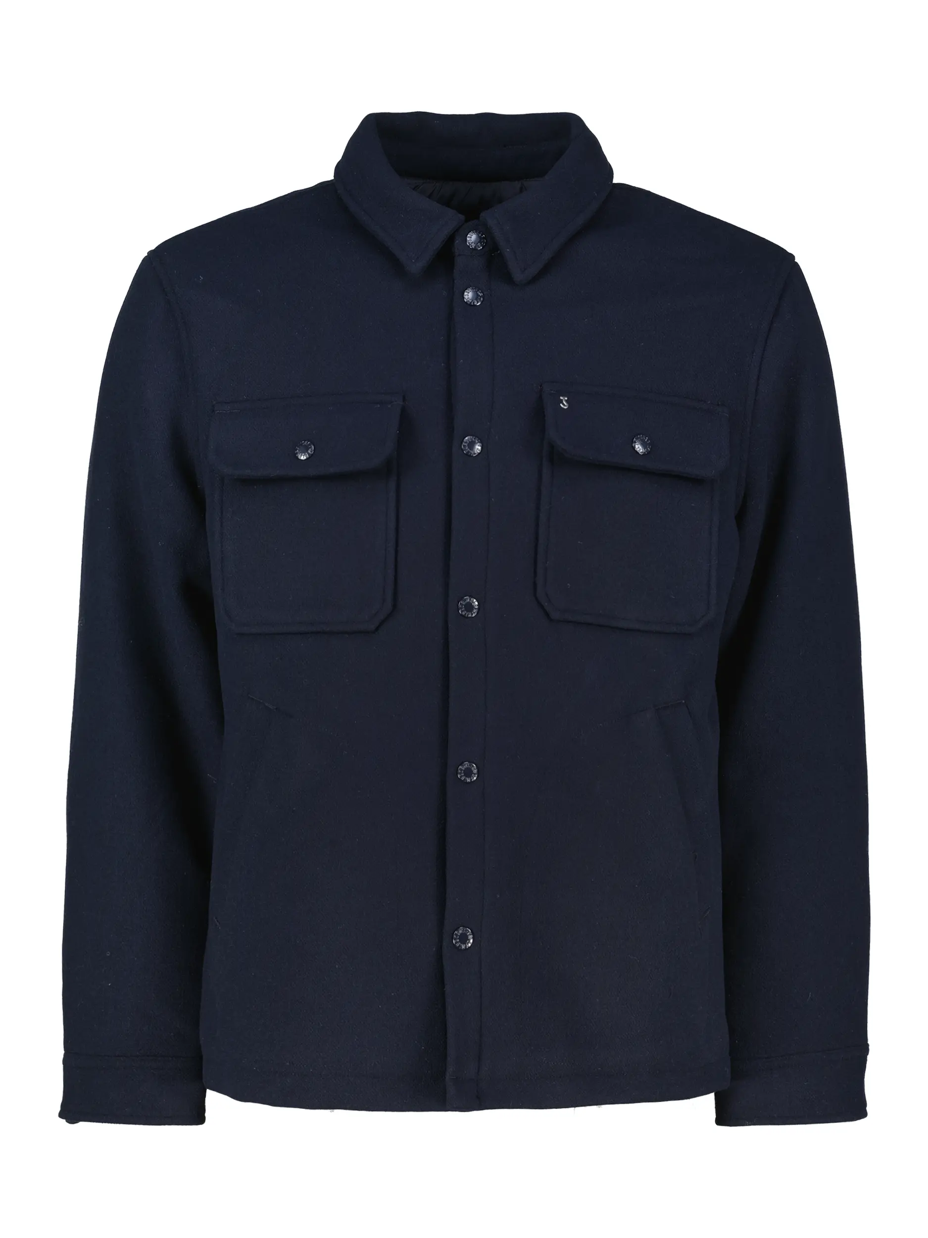 Overshirt mit Kentkragen langarm - Artikel Vorderseite - Farbe: Blau