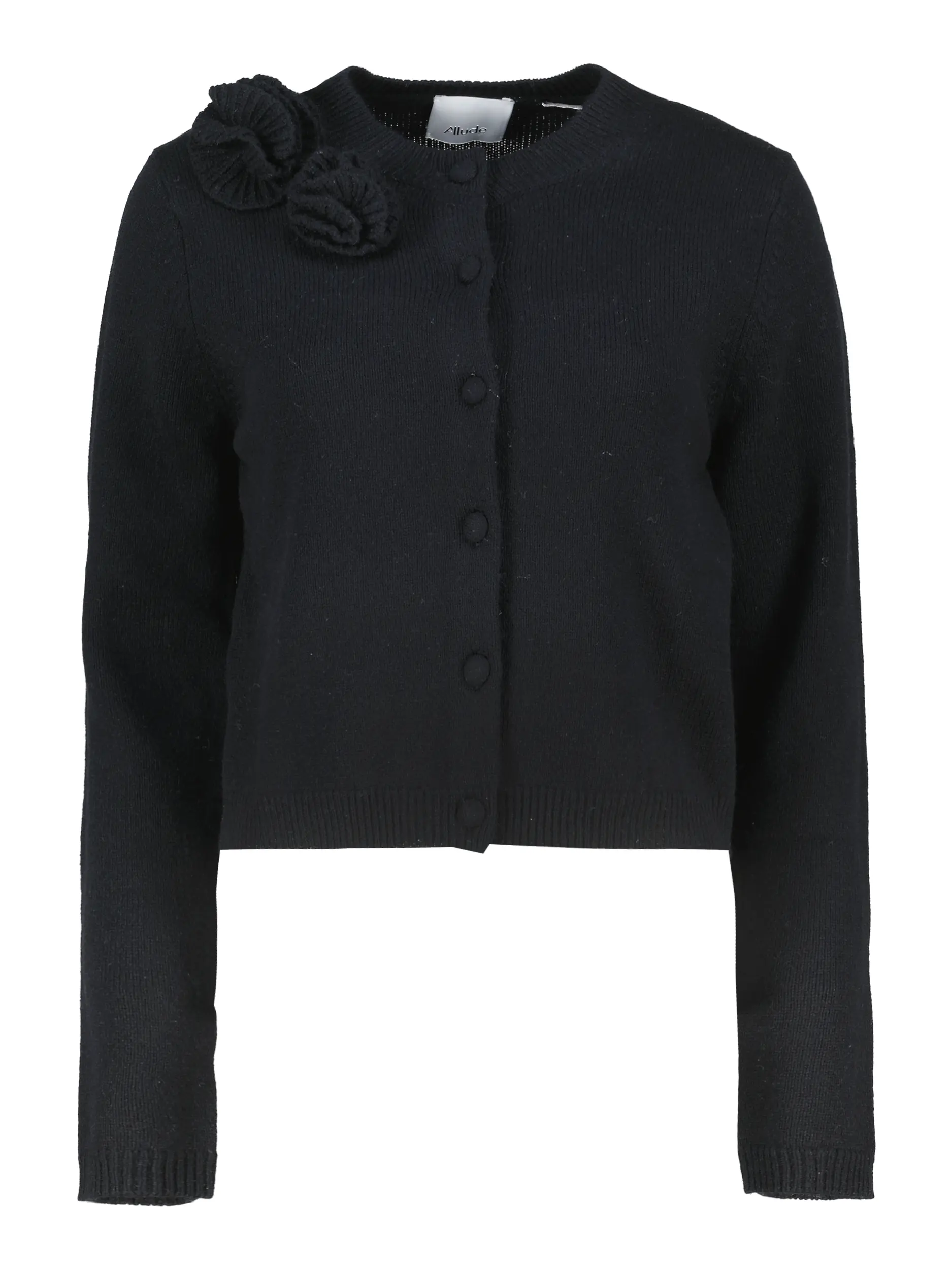 Strickjacke aus Wolle - Artikel Vorderseite - Farbe: Schwarz