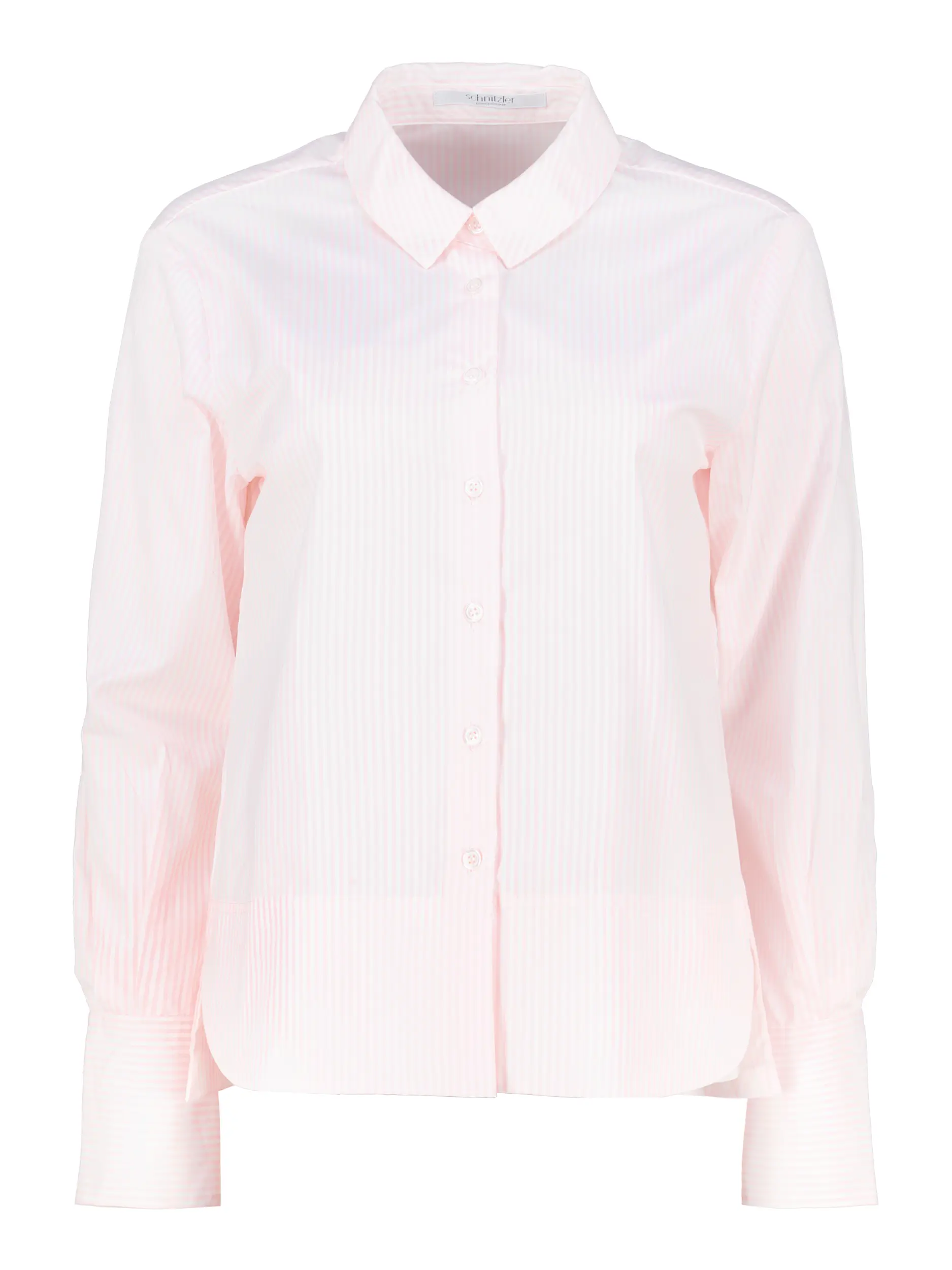 Gestreifte Baumwollbluse  - Artikel Vorderseite - Farbe: Rosa&Pink