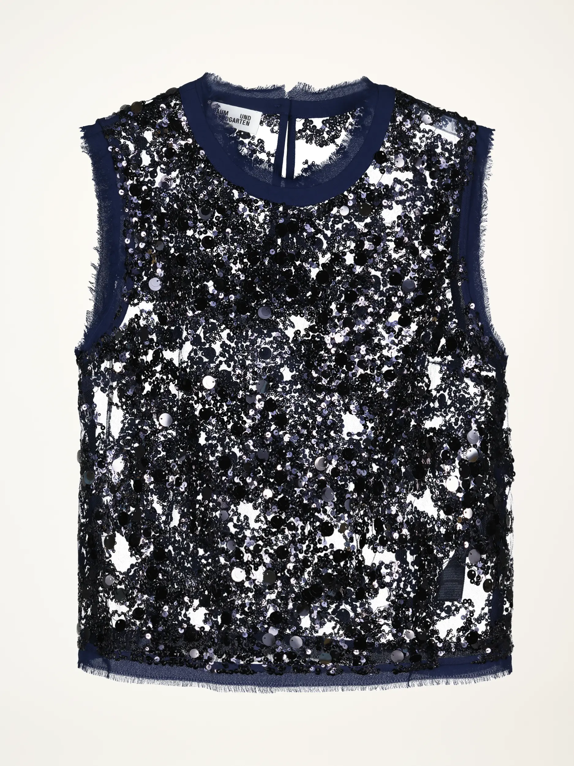 Top mit Glitzerpailletten - Artikelansicht - Farbe: Blau