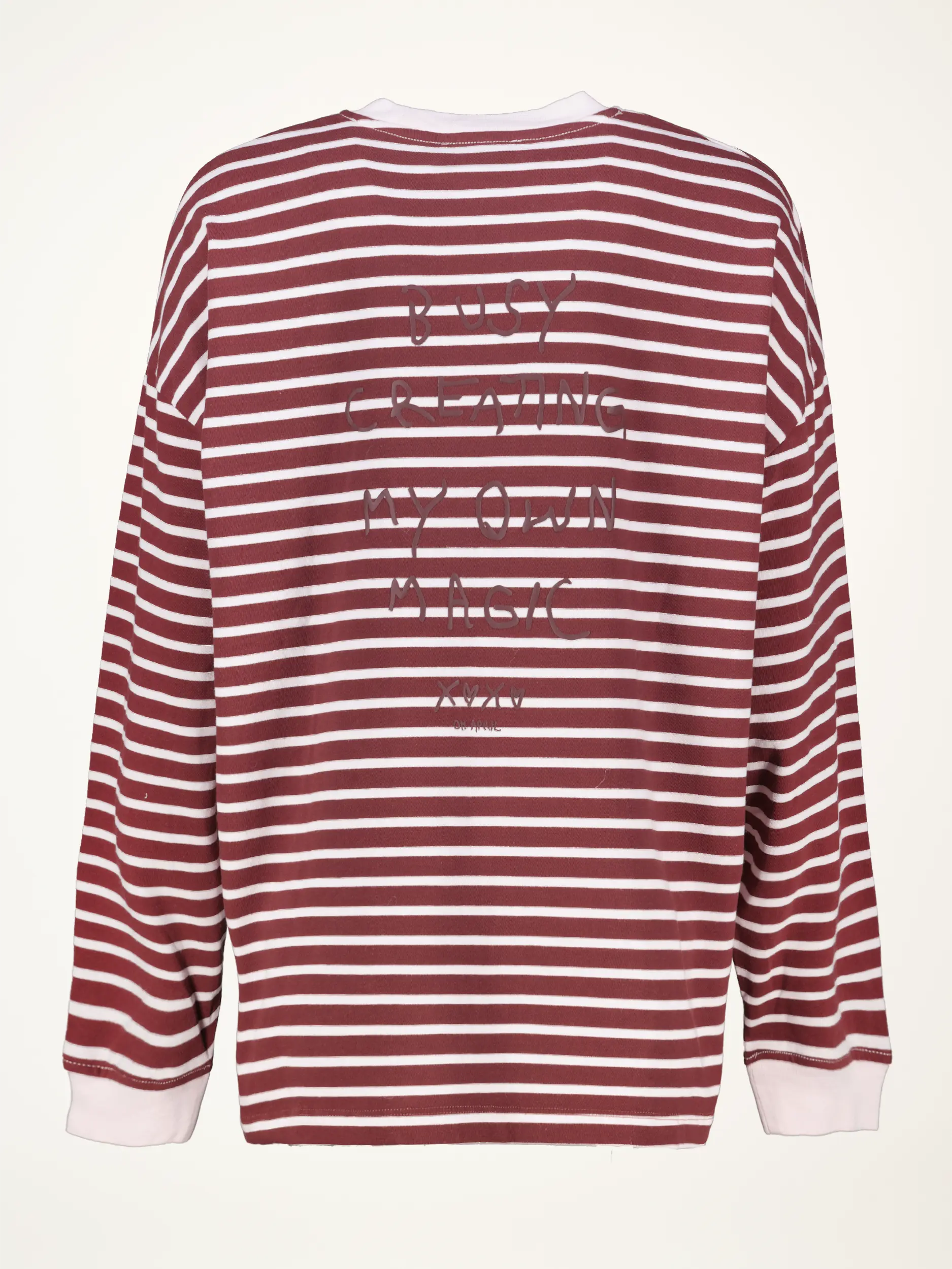 Gestreiftes Langarmshirt 'Ventia'  - Artikel Rückseite - Farbe: Rot