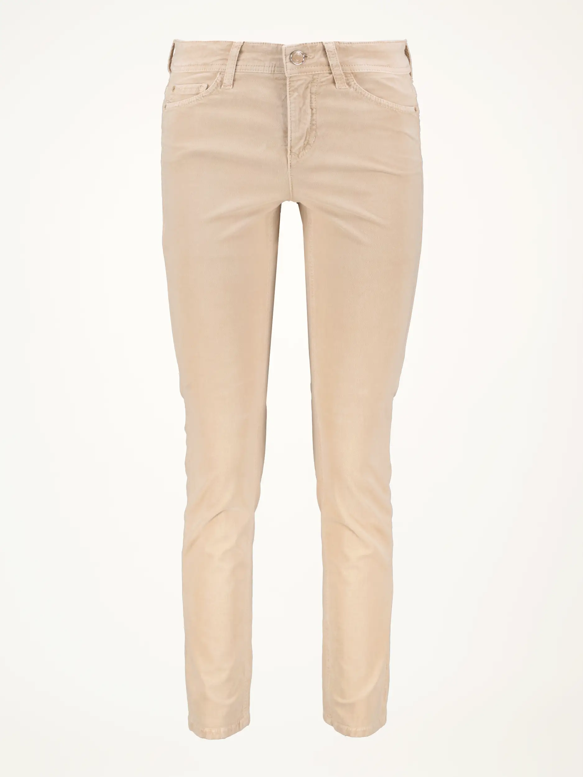 Samthose 'Piper cropped' - Artikelansicht - Farbe: Beige