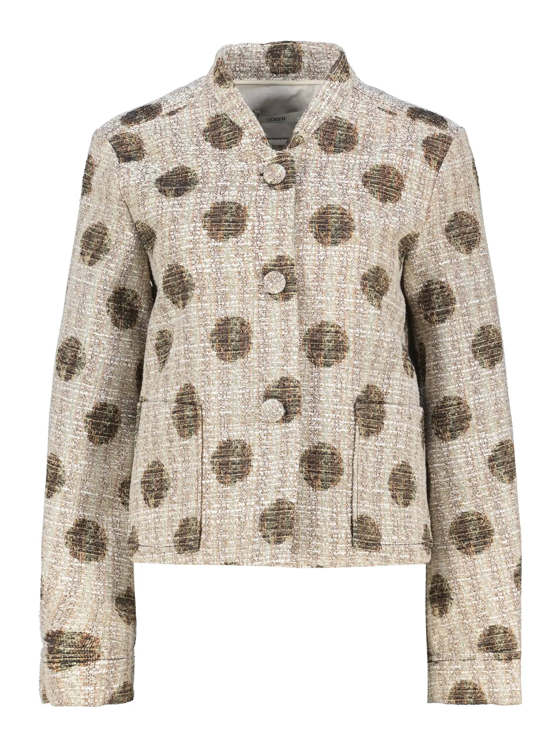 Gepunktete Jacke - Artikel Vorderseite - Farbe: Braun