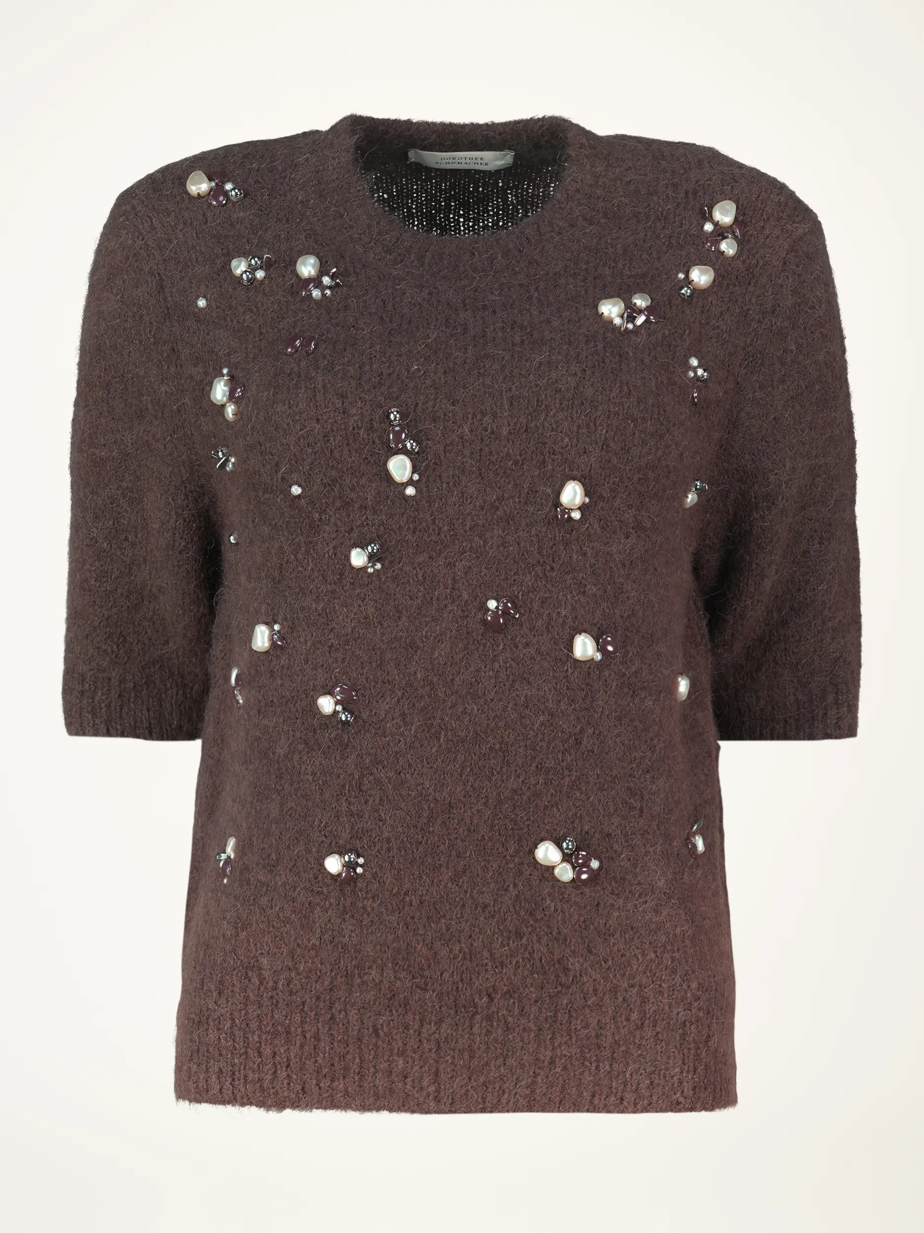 Pullover 'Loving Touch' aus Alpaka kurzarm - Artikelansicht - Farbe: Braun