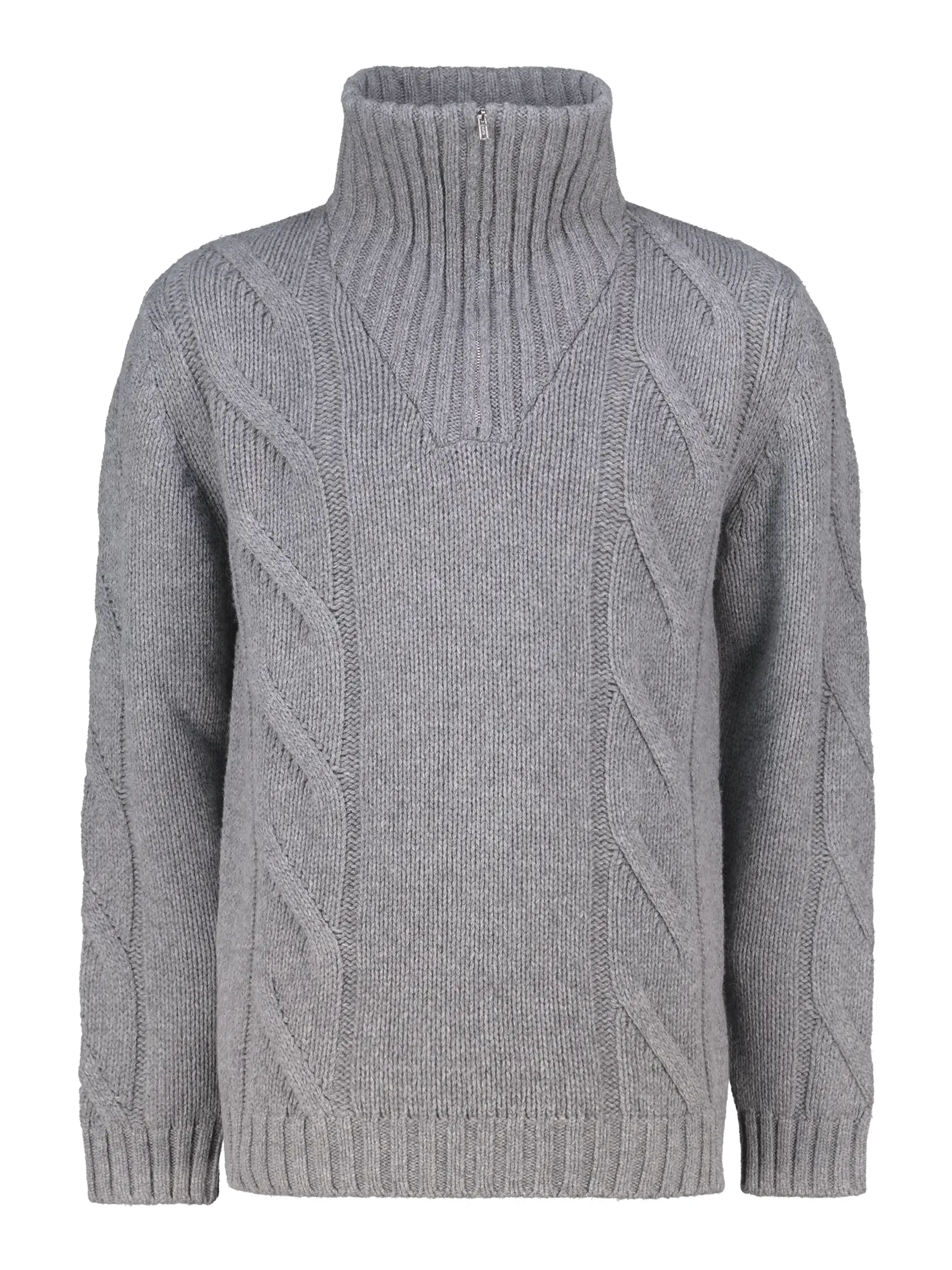 Pullover aus Woll-Mix langarm - Artikel Vorderseite - Farbe: Grau