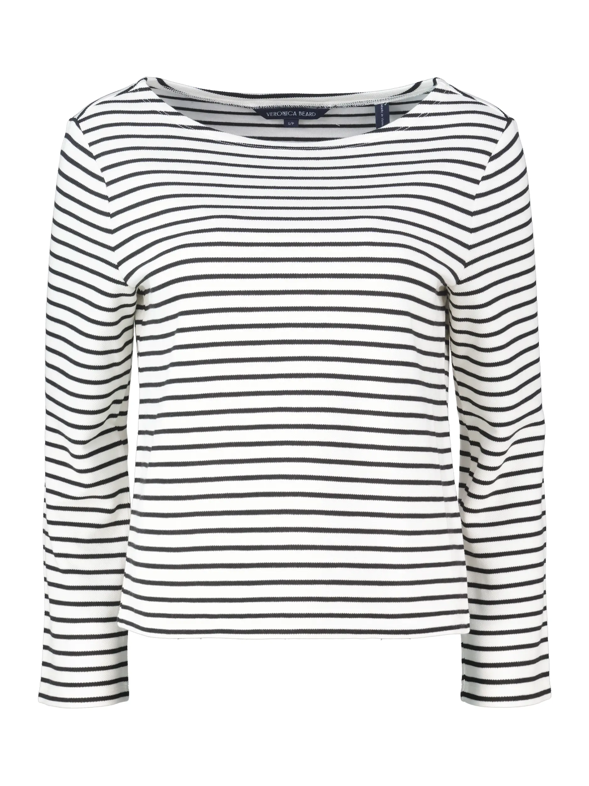 Gestreiftes Langarmshirt 'Hovey' - Artikel Vorderseite - Farbe: Schwarz