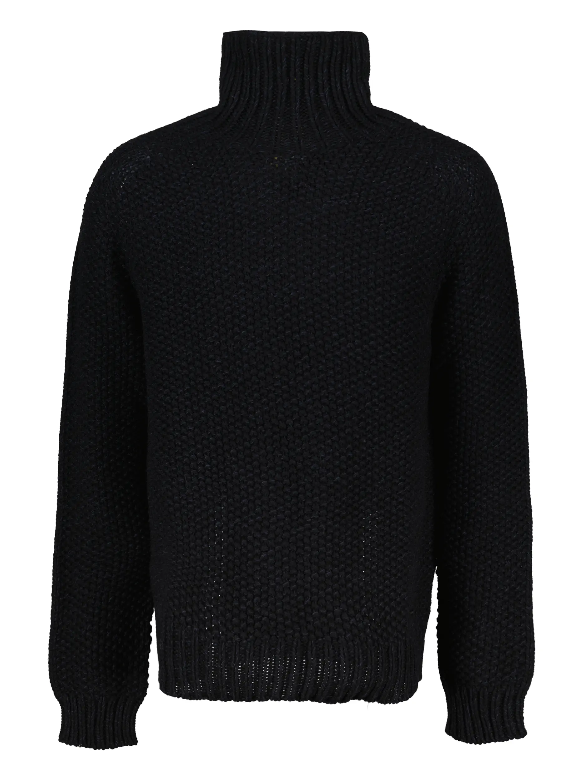 Rollkragenpullover 'Finar' aus Woll-Mix langarm - Artikel Vorderseite - Farbe: Schwarz