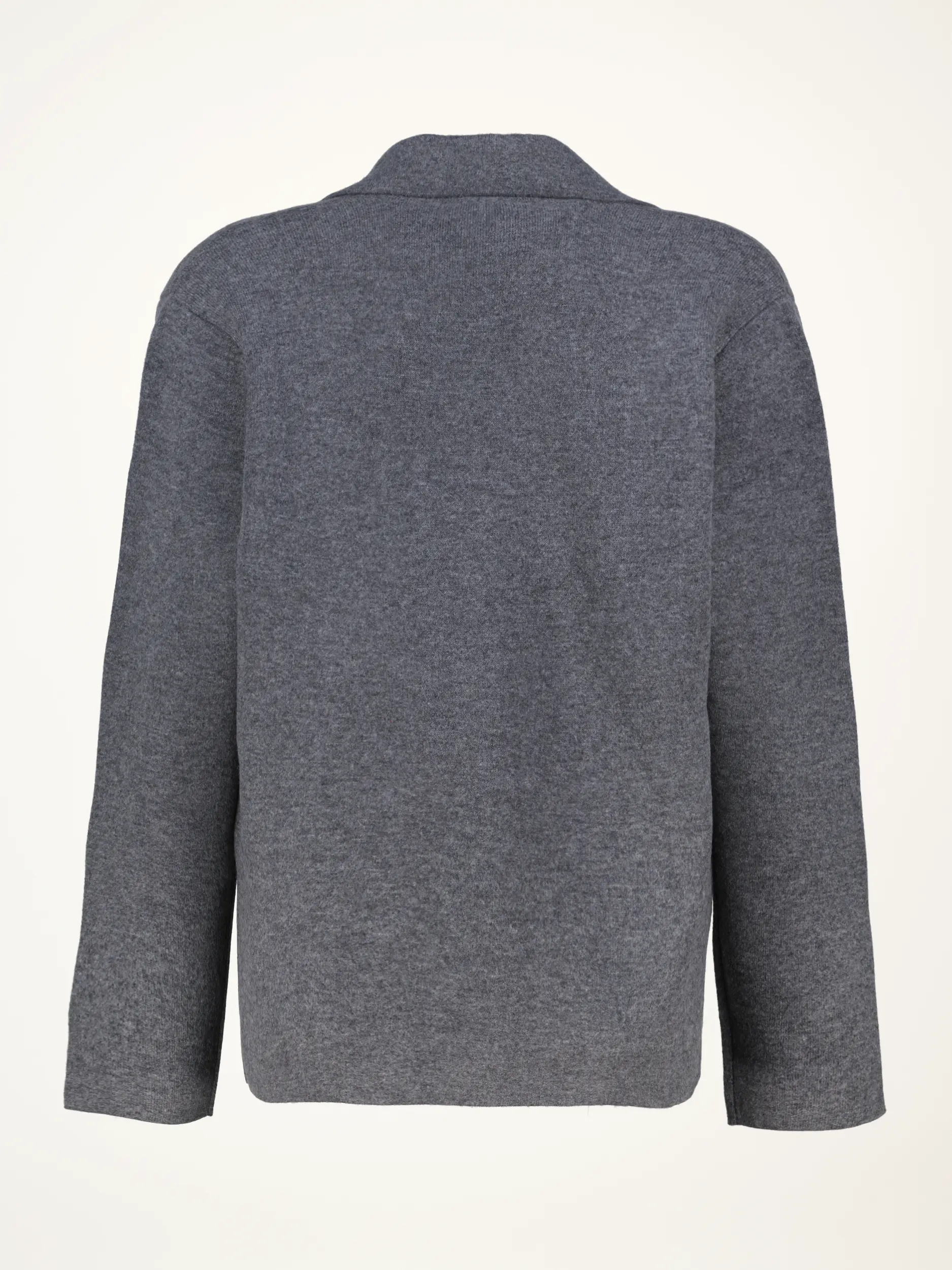 Strickblazer aus Wolle  - Artikel Rückseite - Farbe: Grau
