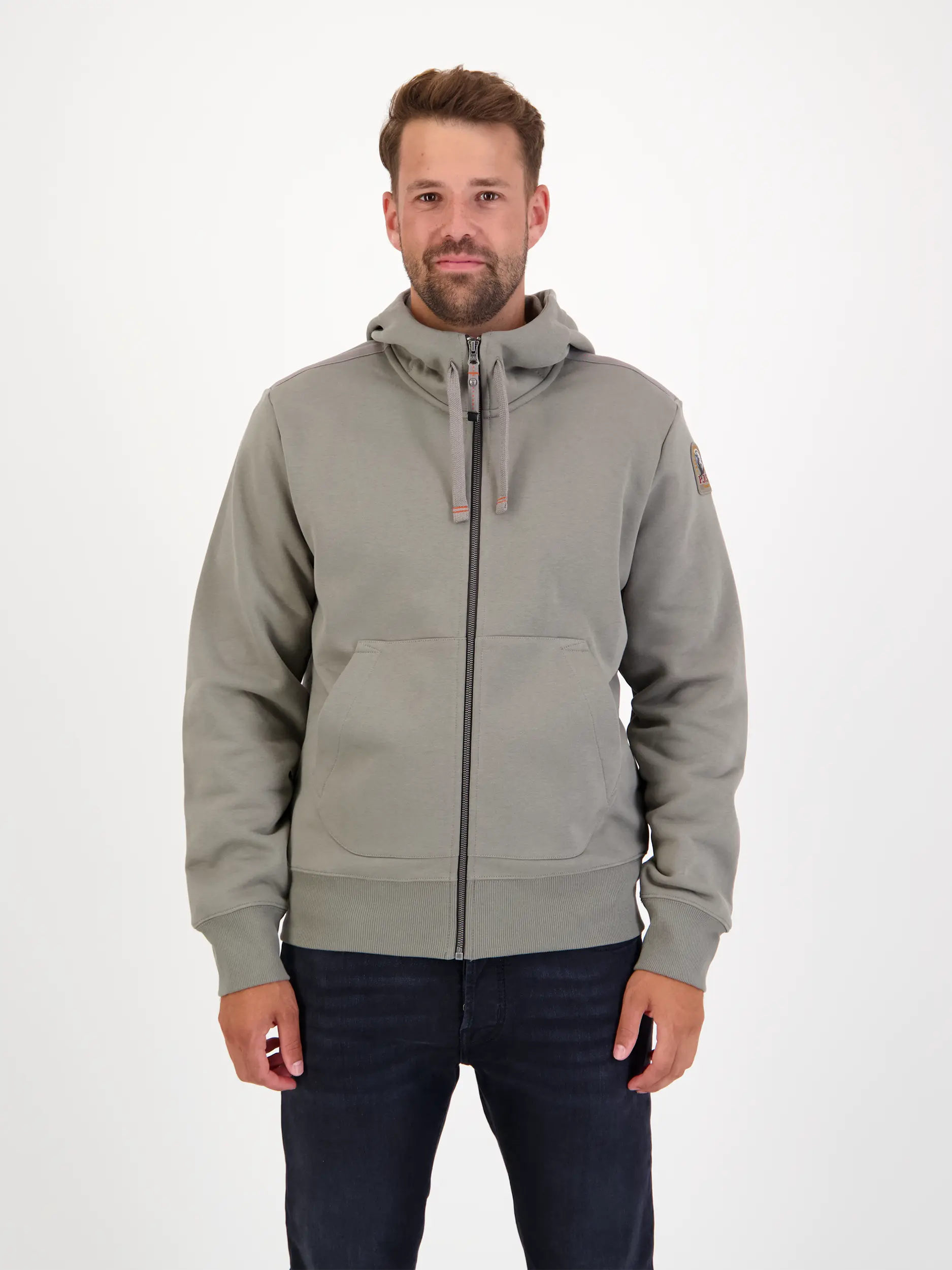 Sweatjacke 'Charlie' - Artikel Vorderseite getragen von einem Modell