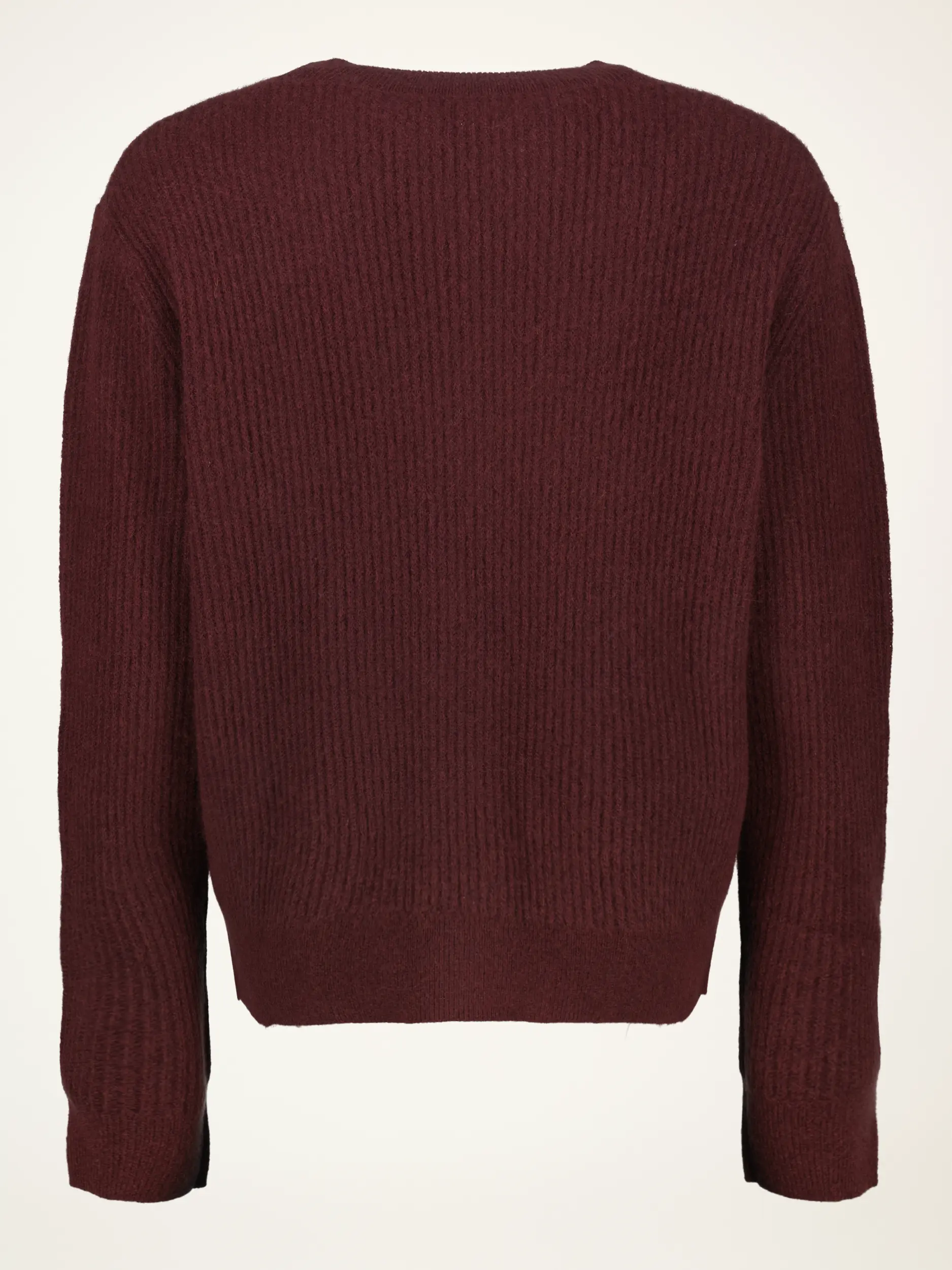 Strickjacke aus Kaschmir-Mix langarm - Artikel Rückseite - Farbe: Rot