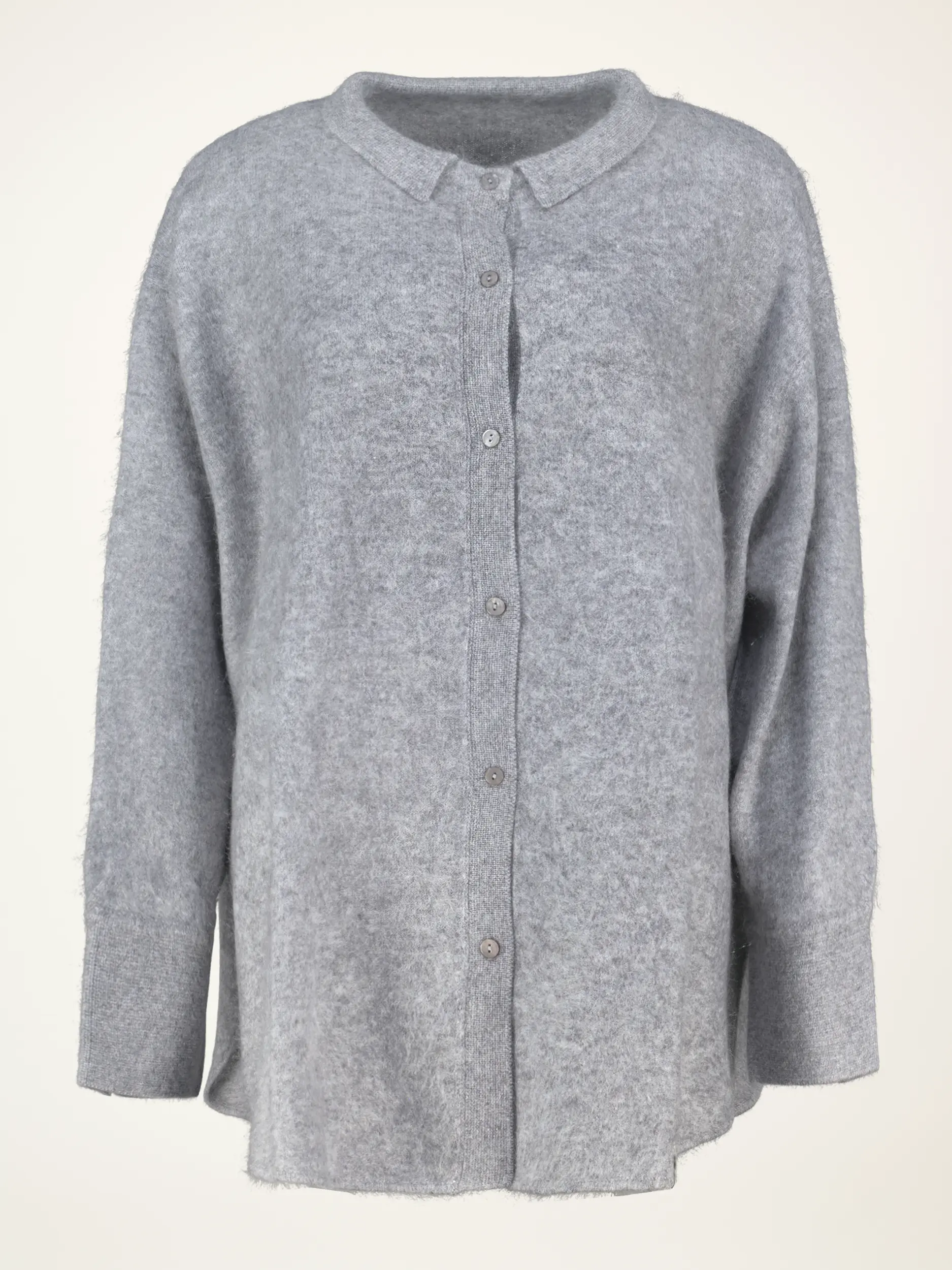 Strickjacke aus Kaschmir langarm - Artikelansicht - Farbe: Grau