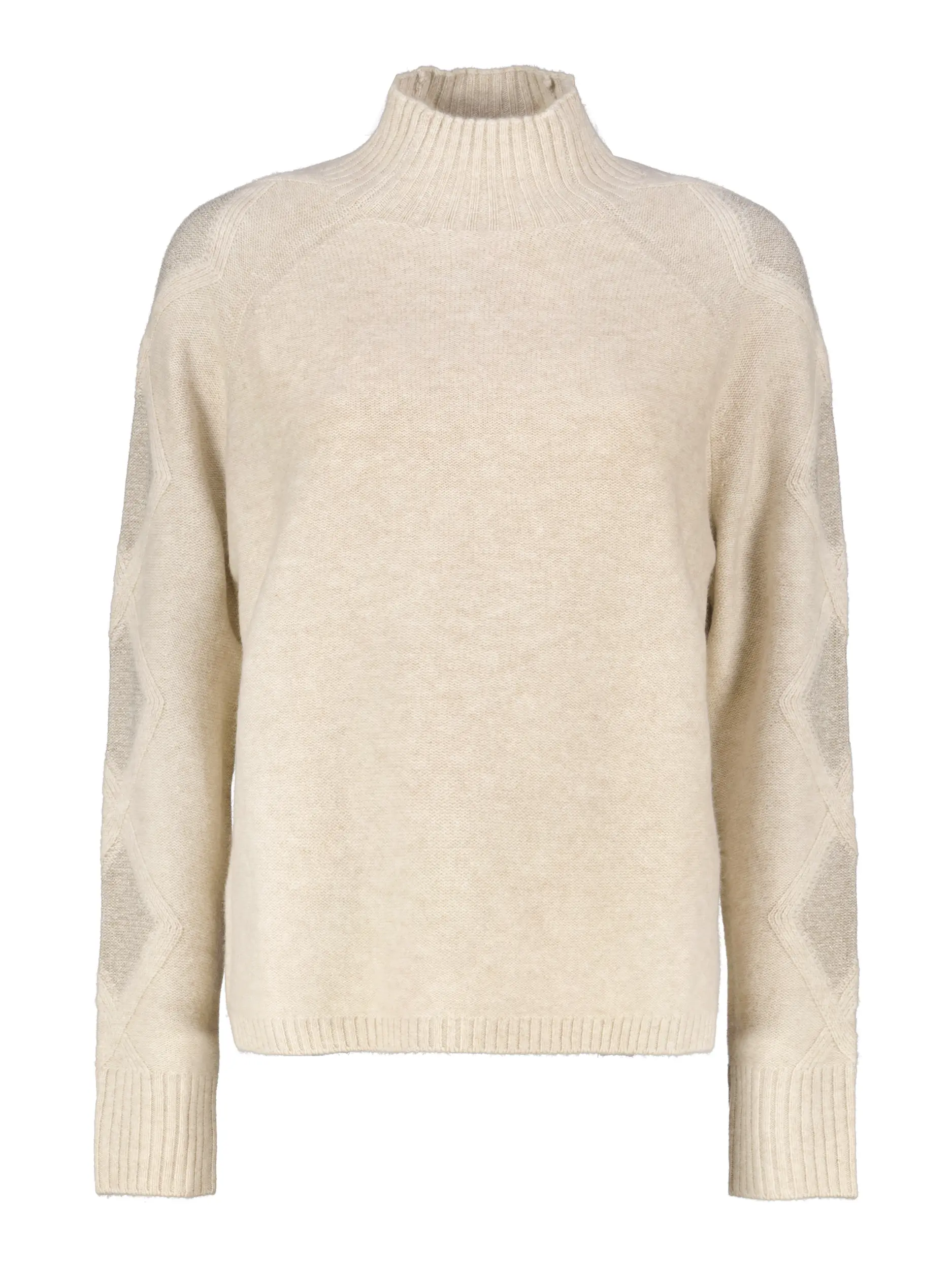 Pullover aus Wolle langarm - Artikel Vorderseite - Farbe: Beige
