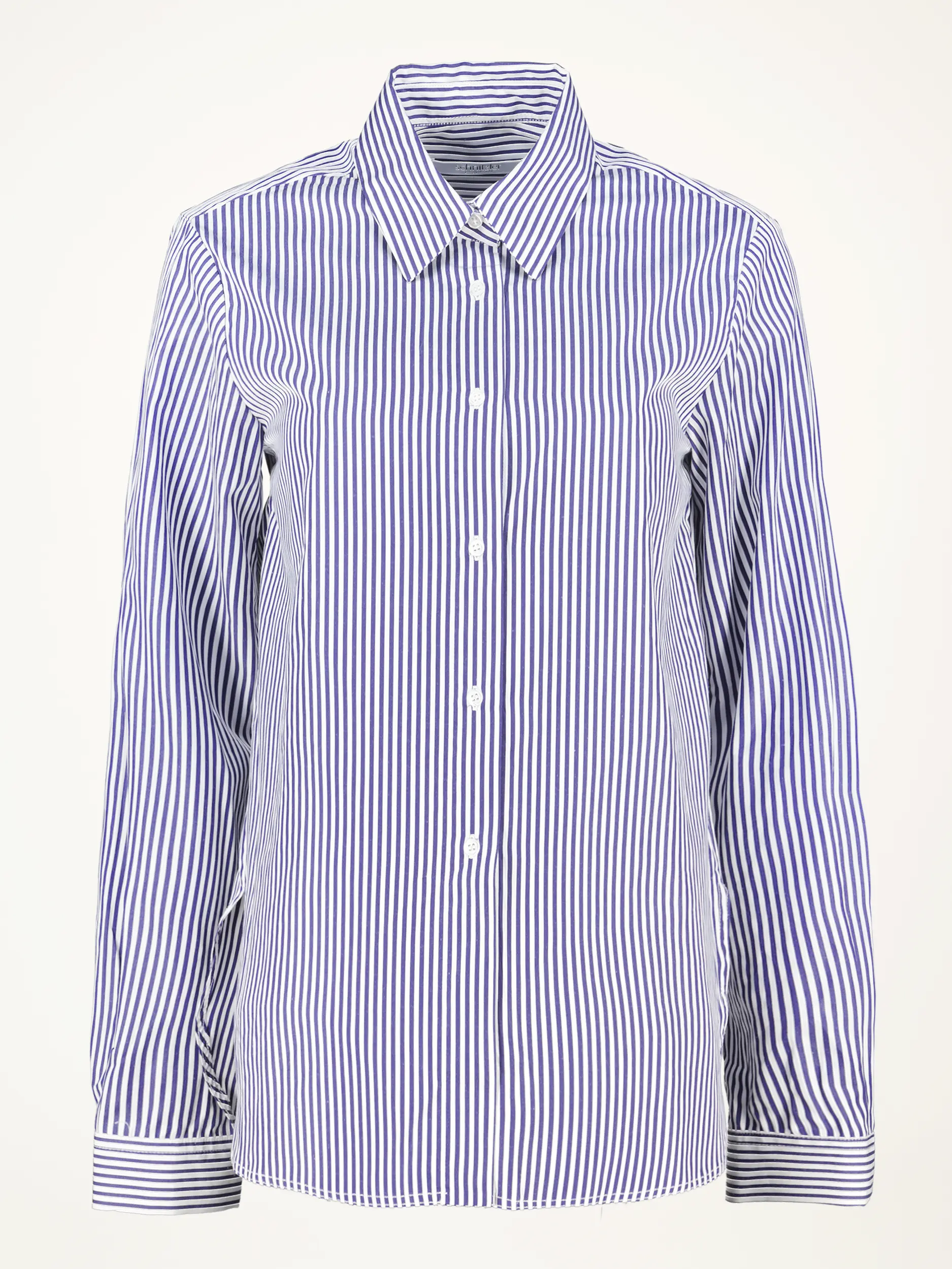 Gestreifte Baumwollbluse  - Artikelansicht - Farbe: Blau