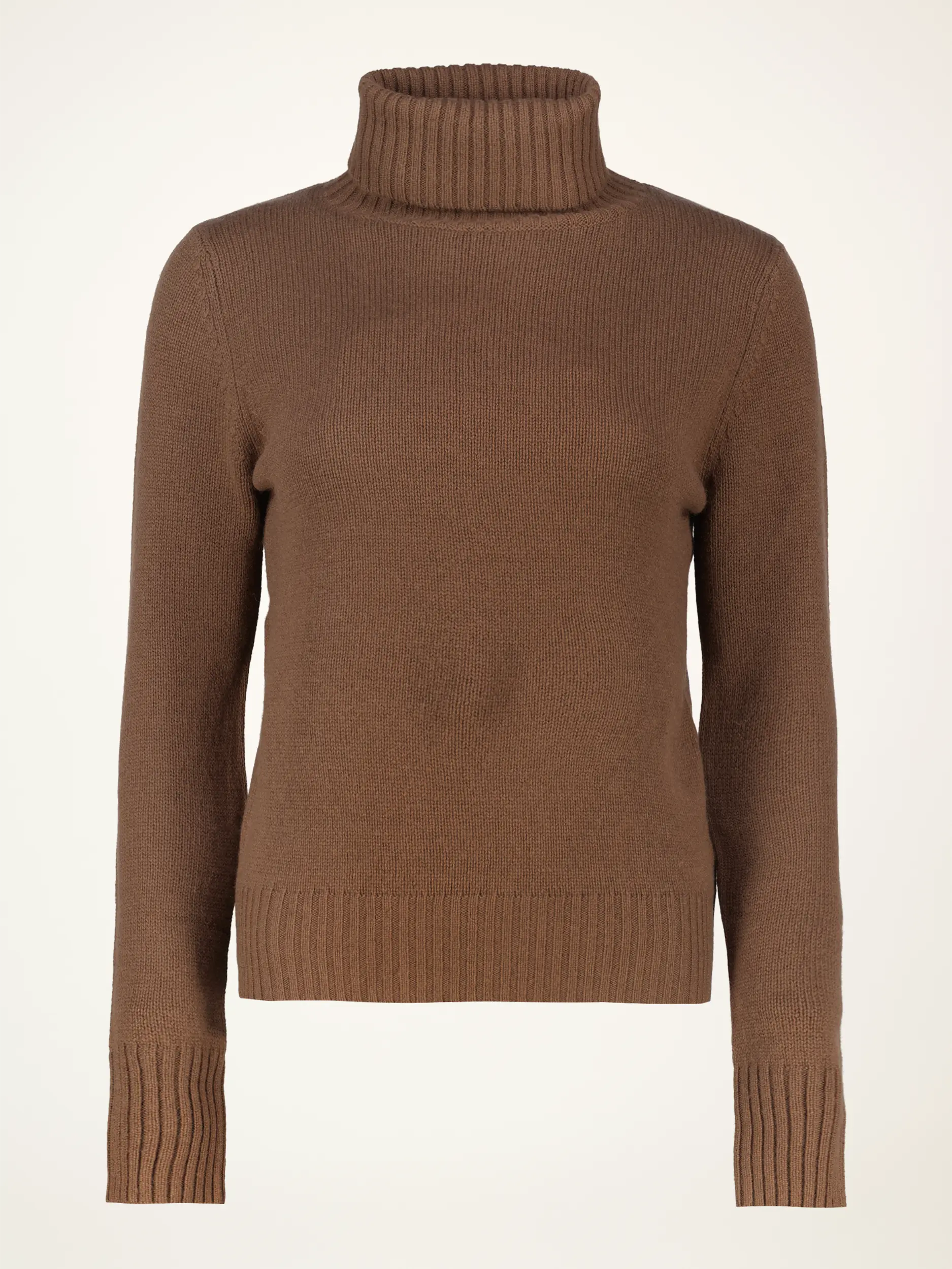 Rollkragenpullover aus Kaschmir langarm - Artikelansicht - Farbe: Braun