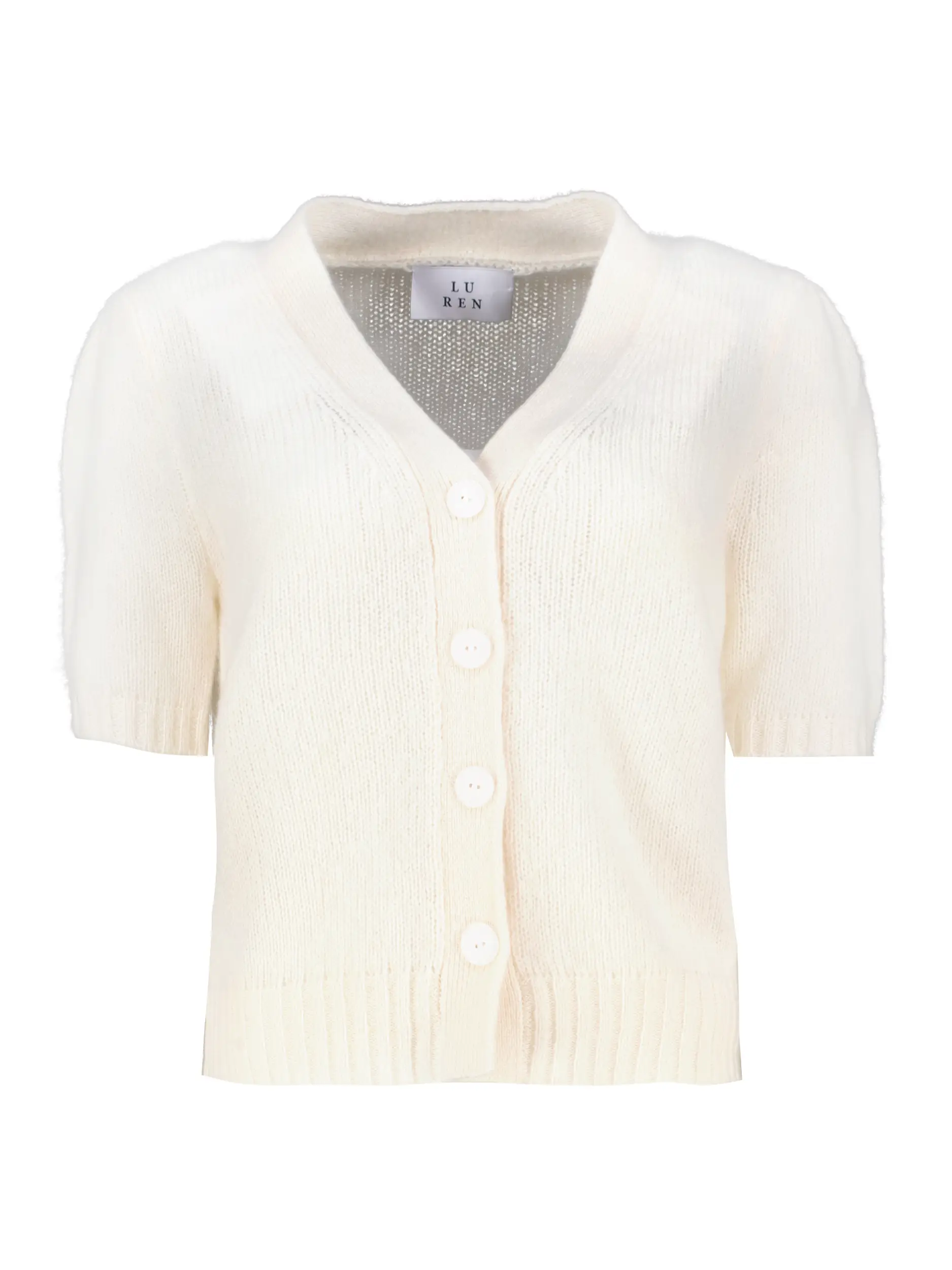 Strickjacke 'Shiso' aus Kaschmir Seide Mix - Artikel Vorderseite - Farbe: Creme