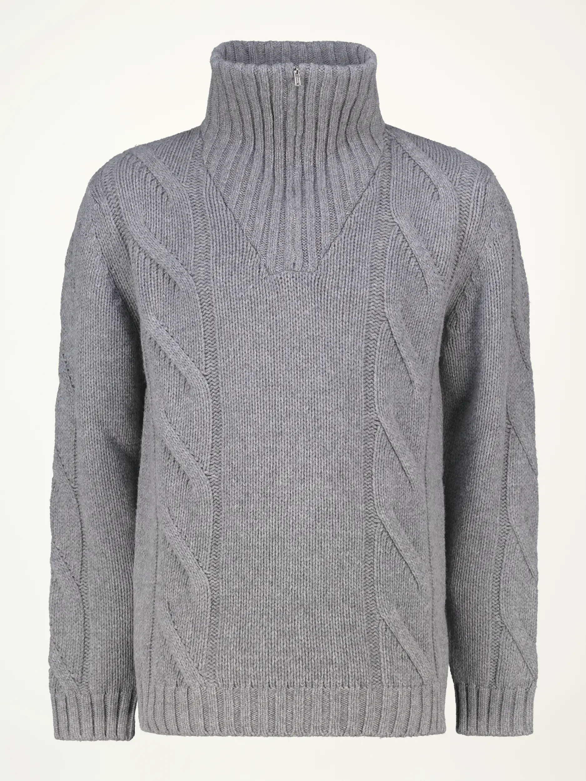 Pullover aus Woll-Mix langarm - Artikelansicht - Farbe: Grau