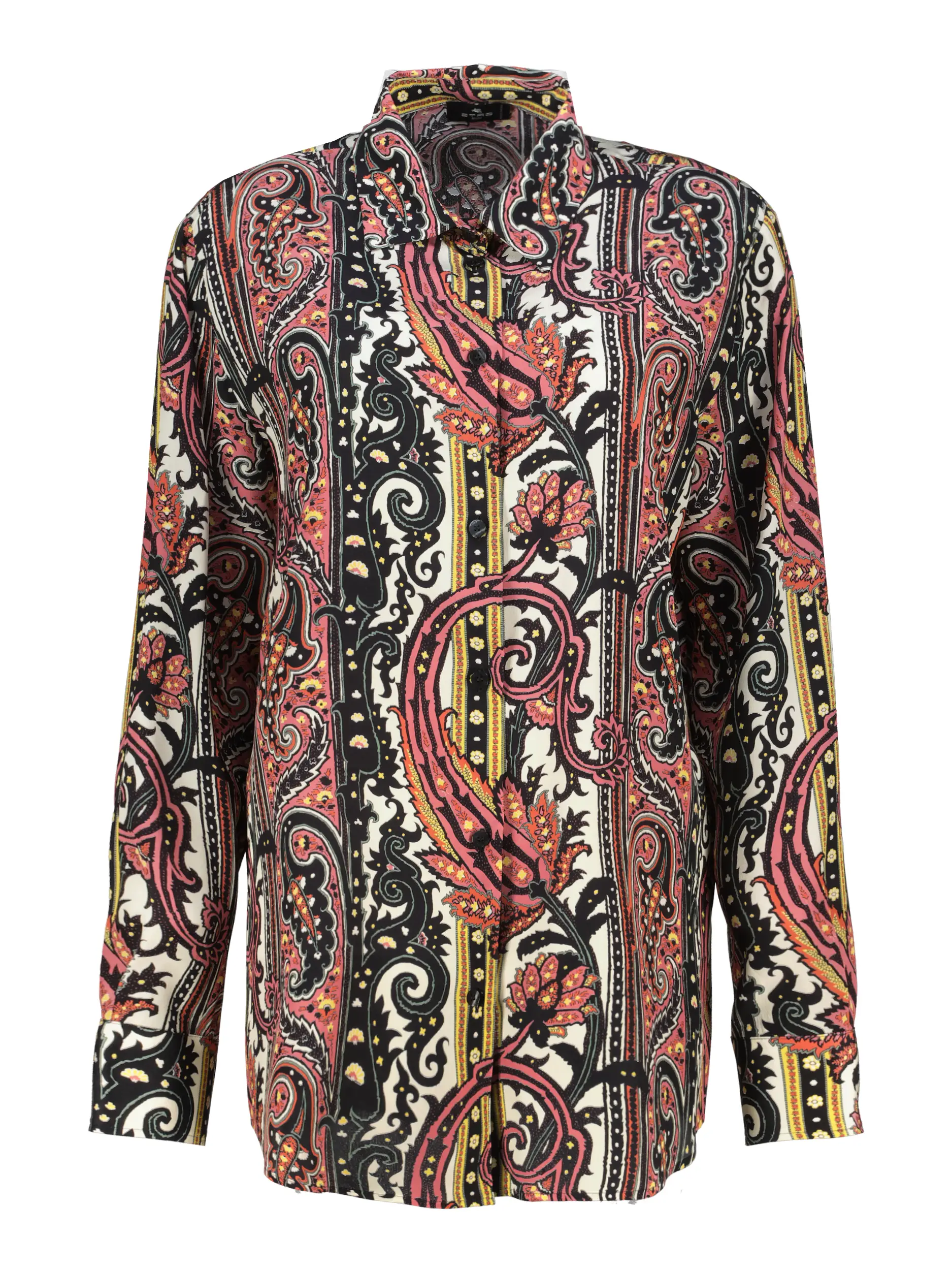 Seidenbluse langarm - Artikel Vorderseite - Farbe: Rot