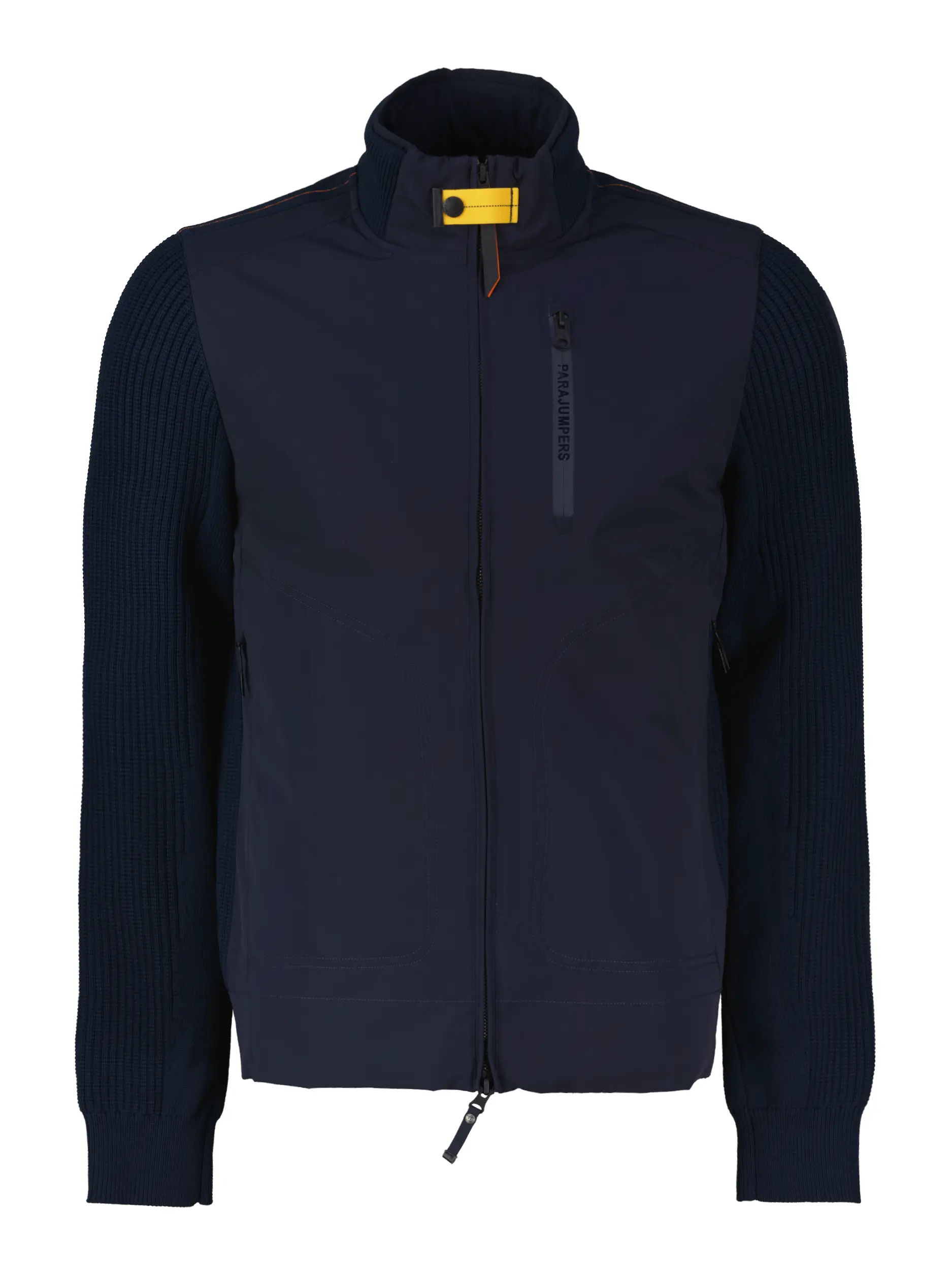 Strickjacke 'Zorba' aus Materialmix - Artikel Vorderseite - Farbe: Blau