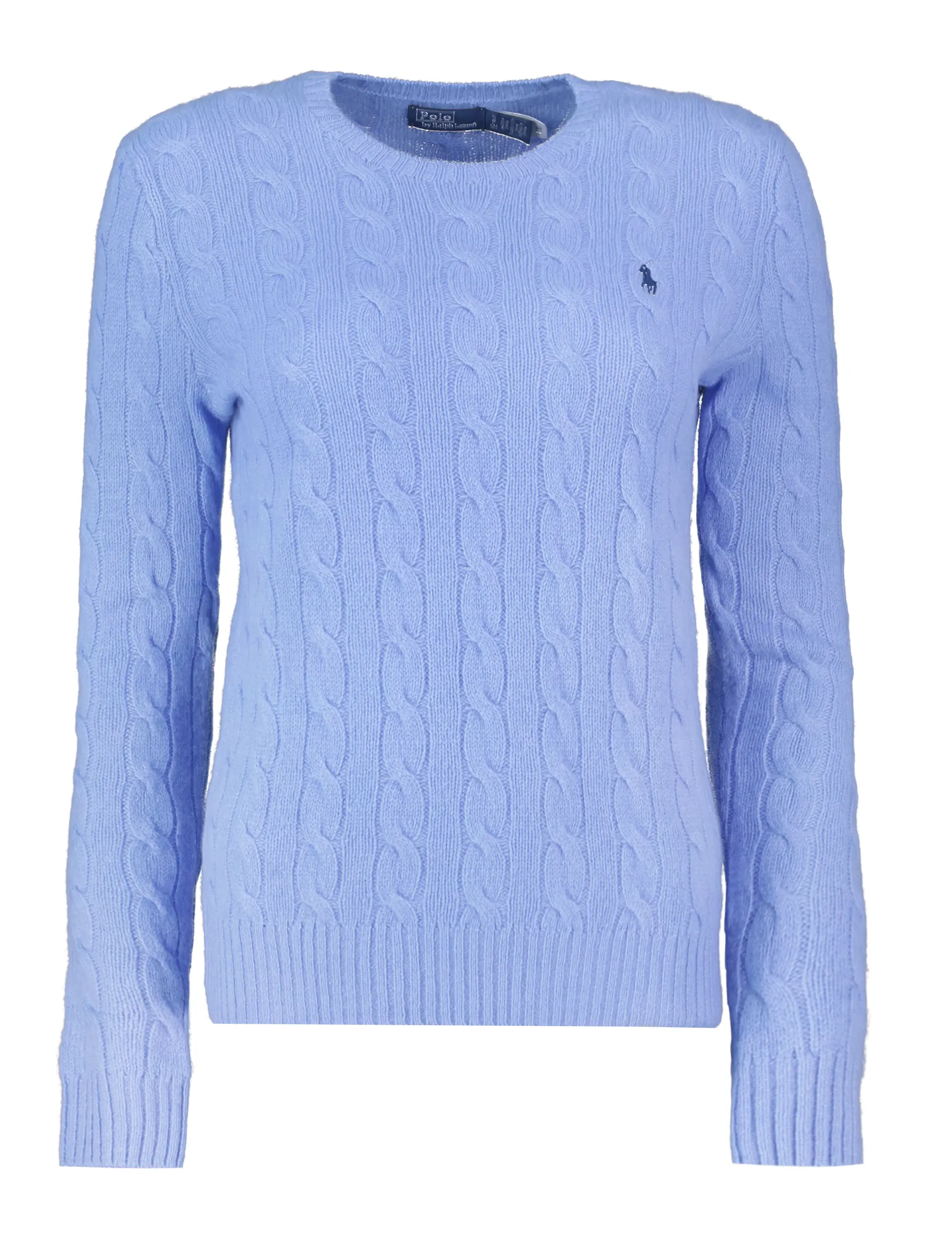 Pullover mit Zopfmuster - Artikel Vorderseite - Farbe: Blau