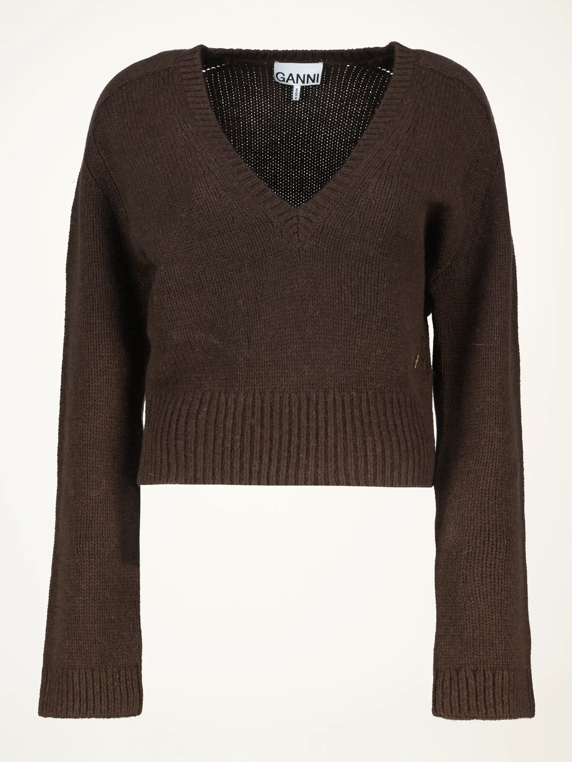 Pullover aus Wolle langarm - Artikelansicht - Farbe: Braun