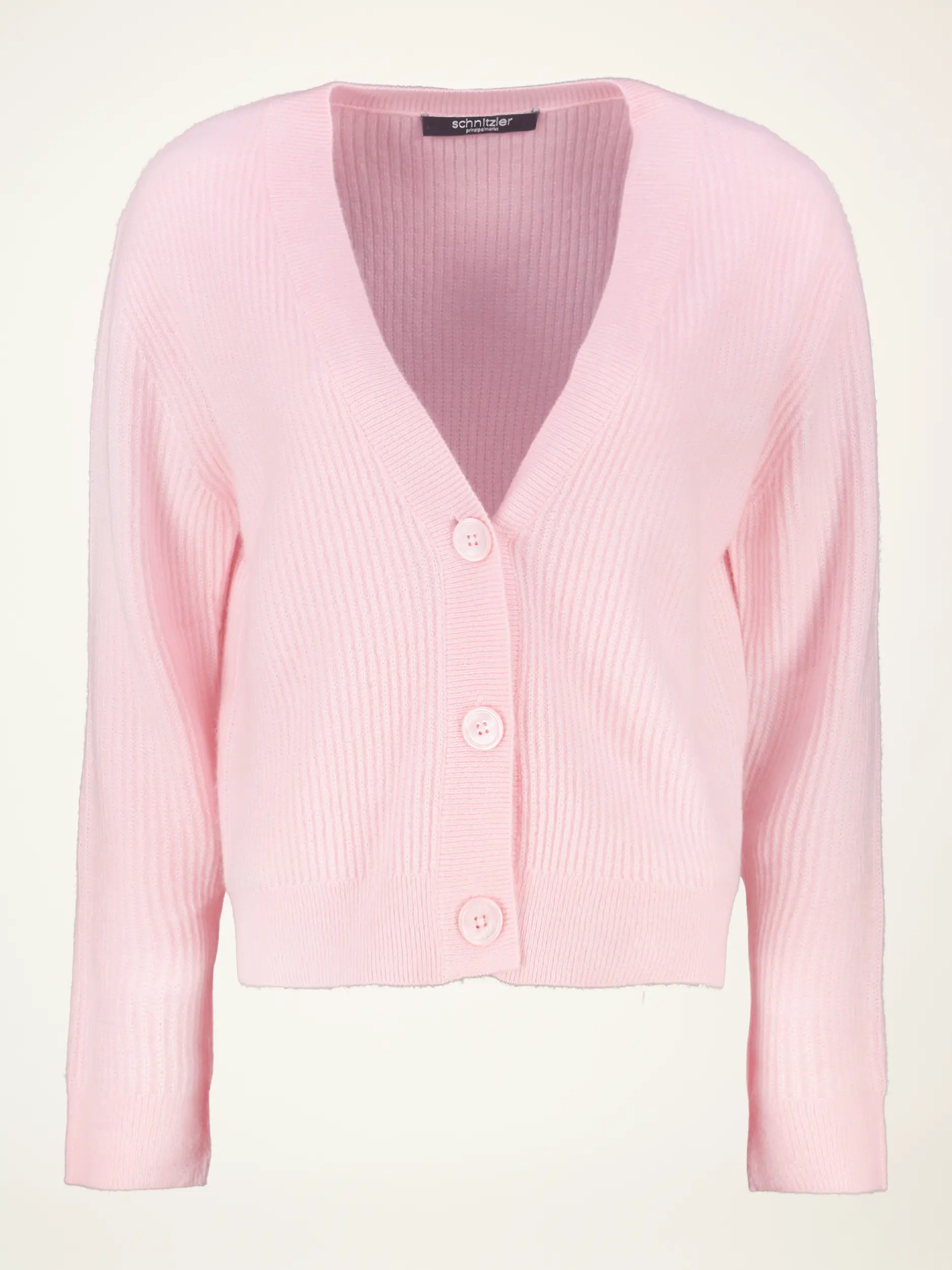 Strickjacke aus Kaschmir-Mix langarm - Artikelansicht - Farbe: Rosa&Pink