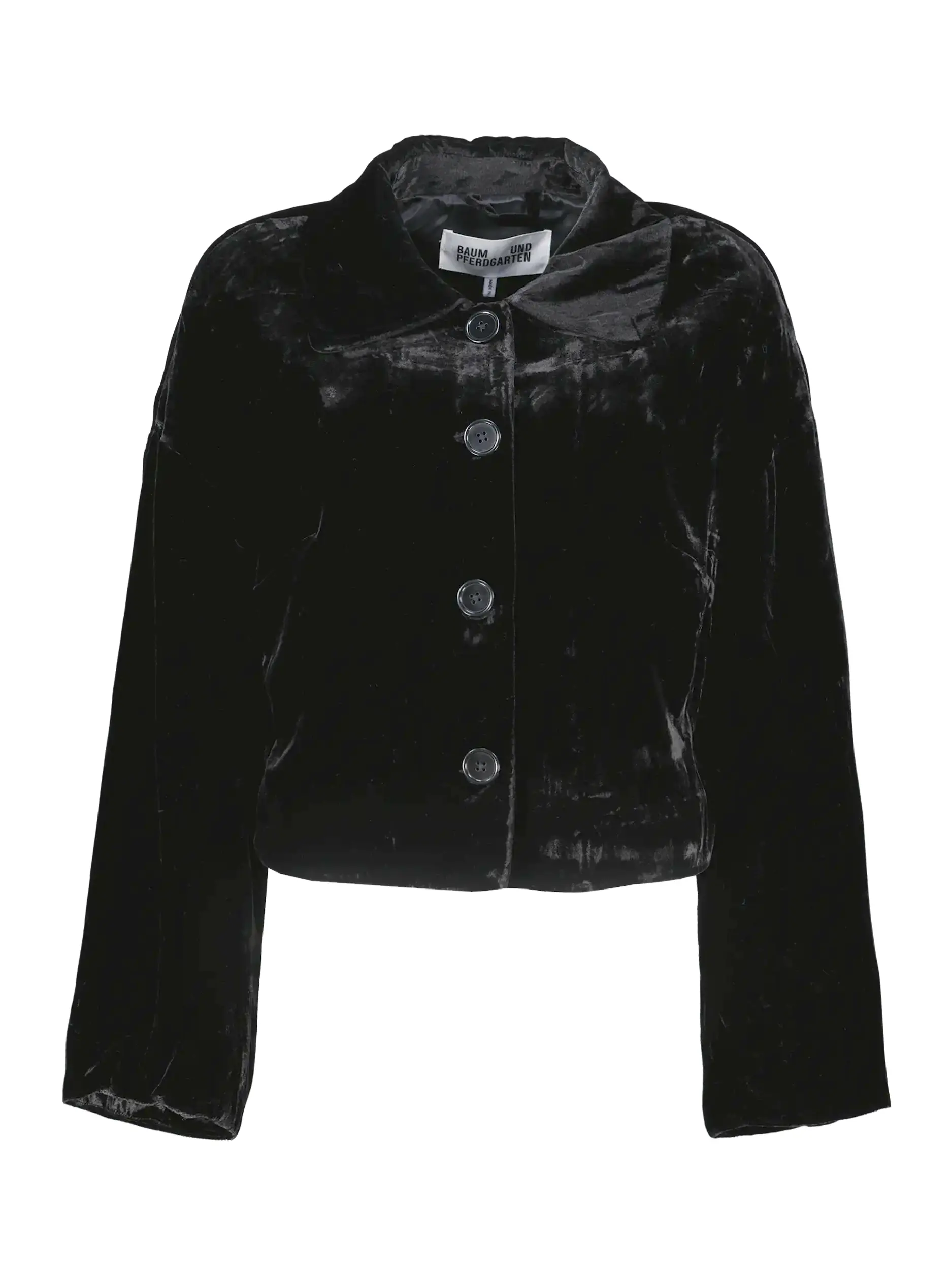 Samtjacke - Artikel Vorderseite - Farbe: Schwarz