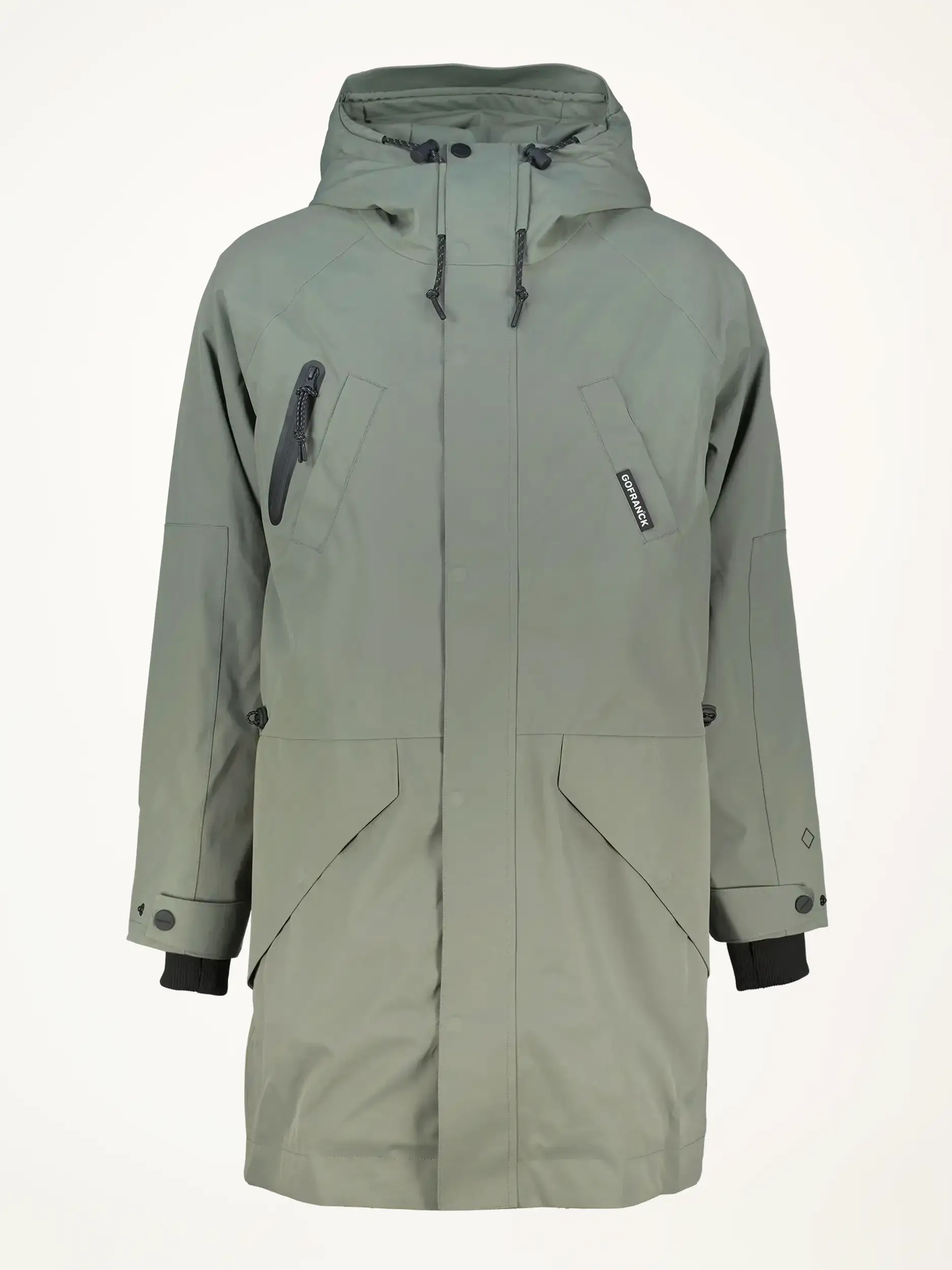 Wasserdichter Kurzmantel 'Ozone' - Artikelansicht - Farbe: Grau