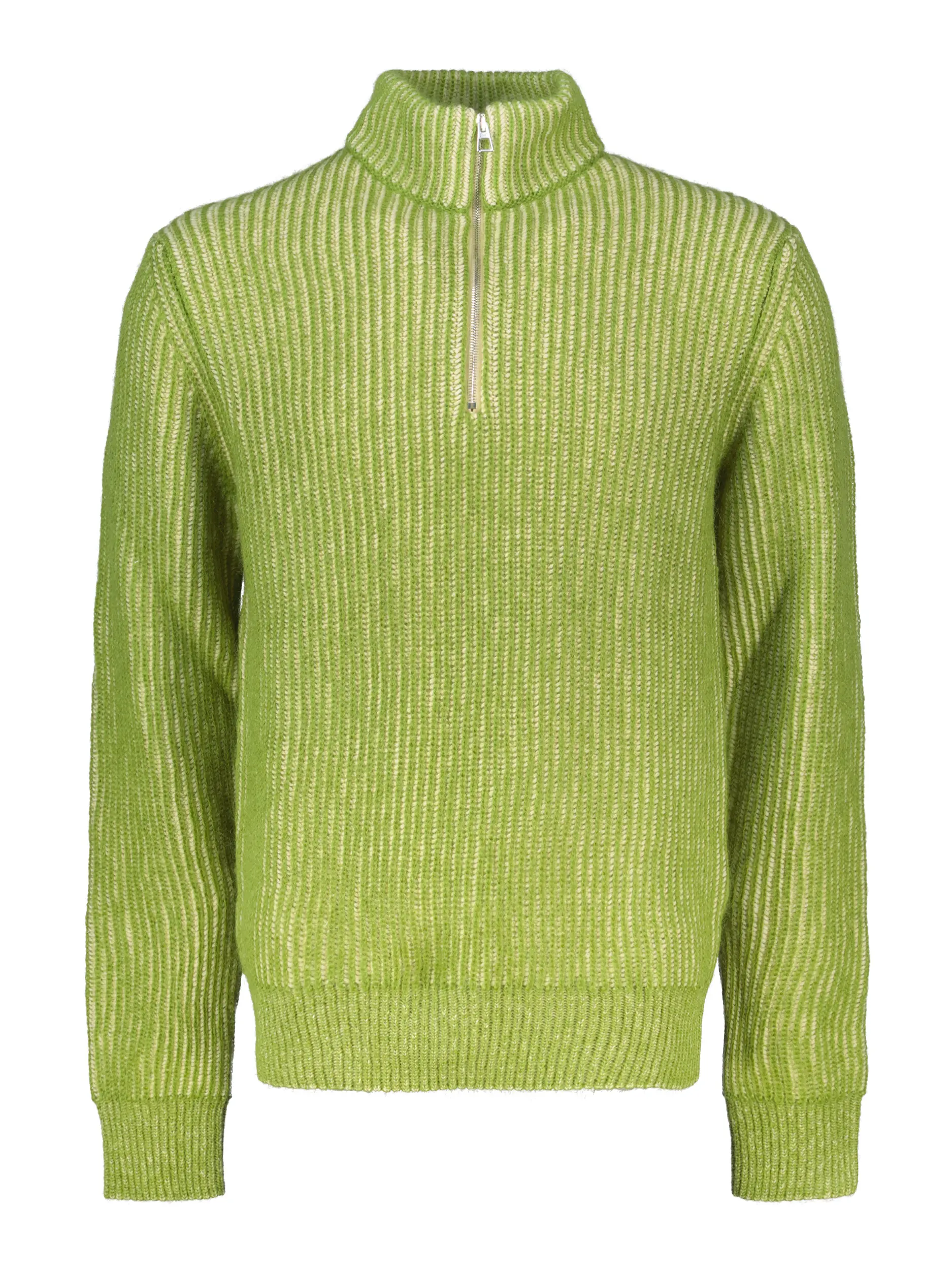 Gerippter Pullover langarm - Artikel Vorderseite - Farbe: Grün