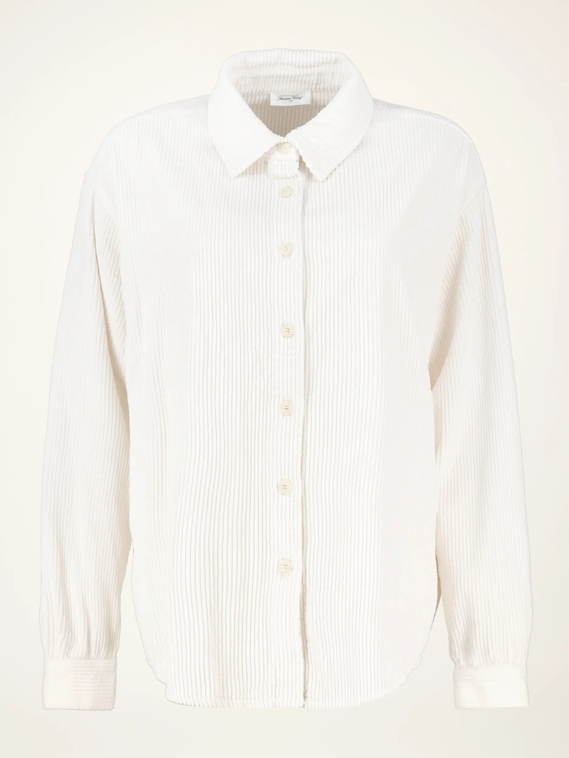 Cordbluse 'Pado' langarm - Artikelansicht - Farbe: Creme
