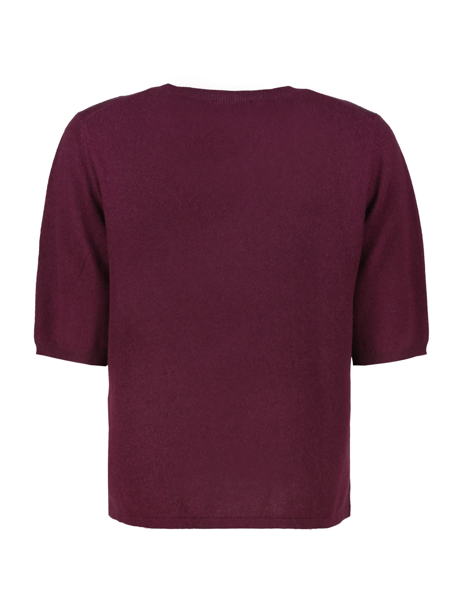 Pullover aus Kaschmir Kurzarm - Artikel Rückseite - Farbe: Rot