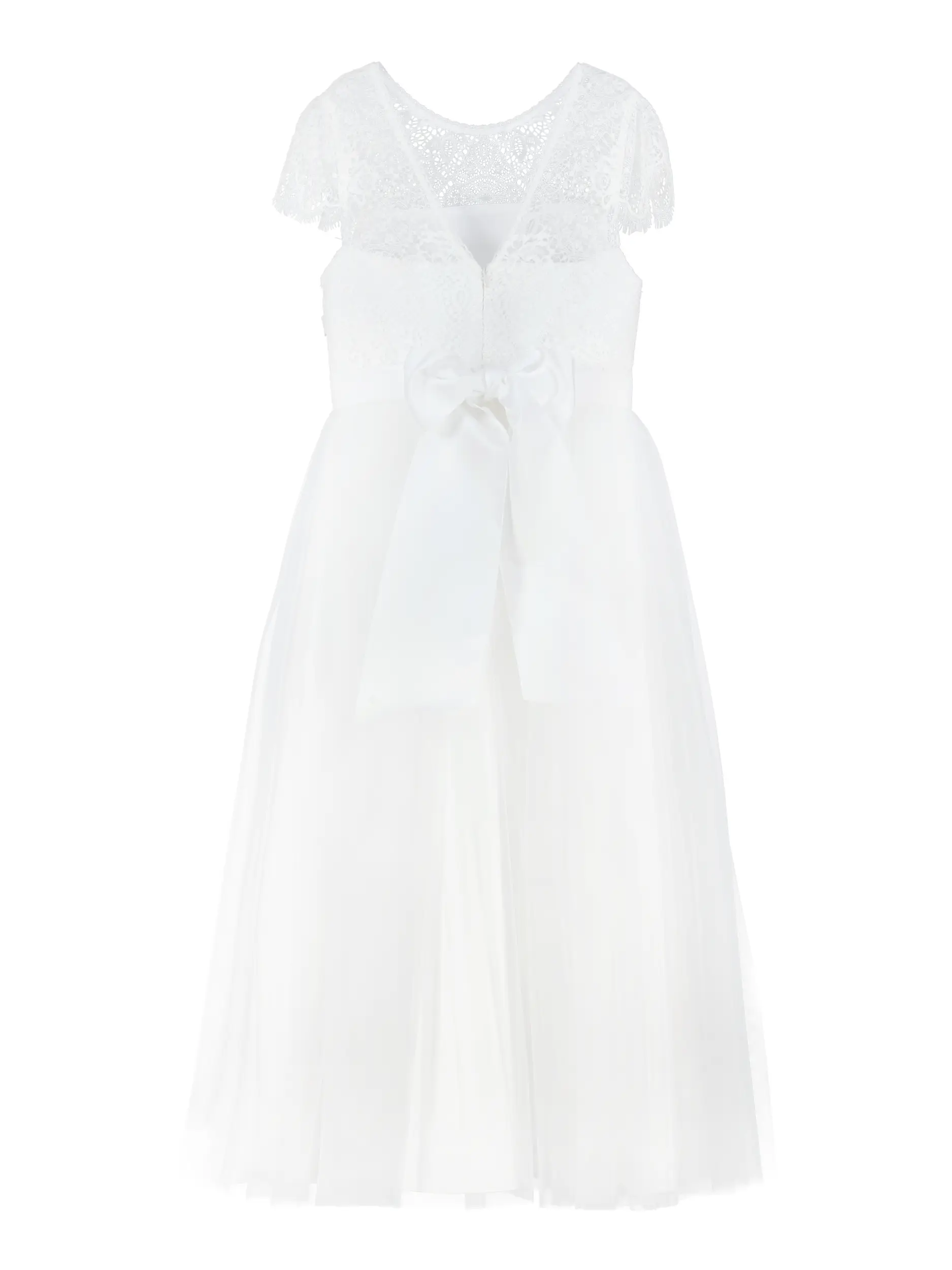 Mädchen Kommunionkleid  - Artikel Rückseite - Farbe: Creme