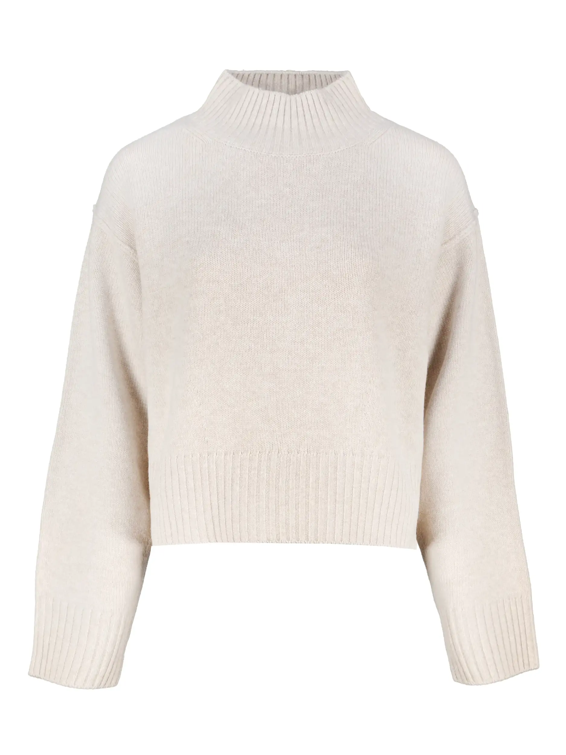 Pullover aus Wolle langarm - Artikel Vorderseite - Farbe: Beige