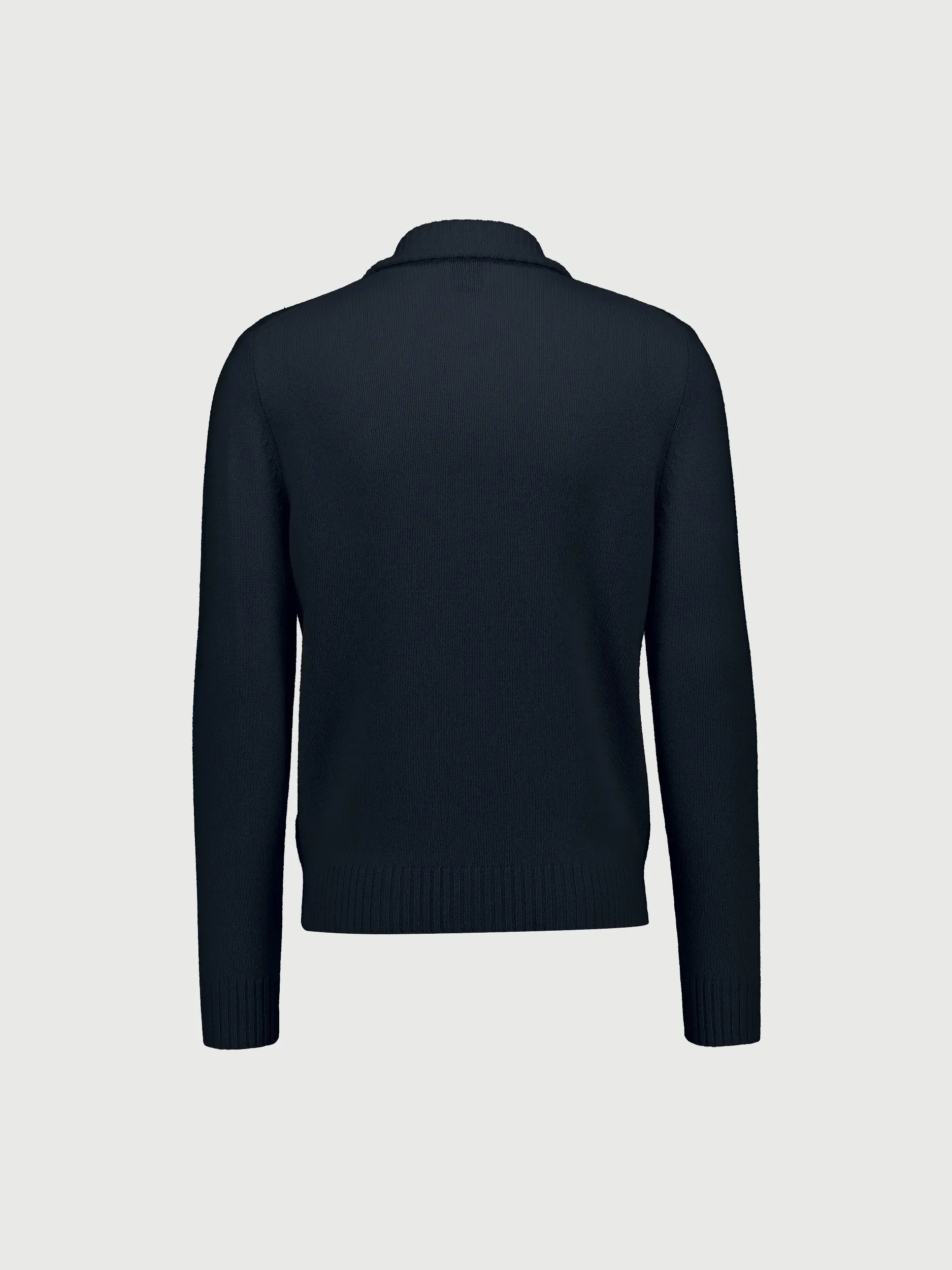 Strickjacke aus Kaschmir-Mix - Artikel Rückseite - Farbe: Blau