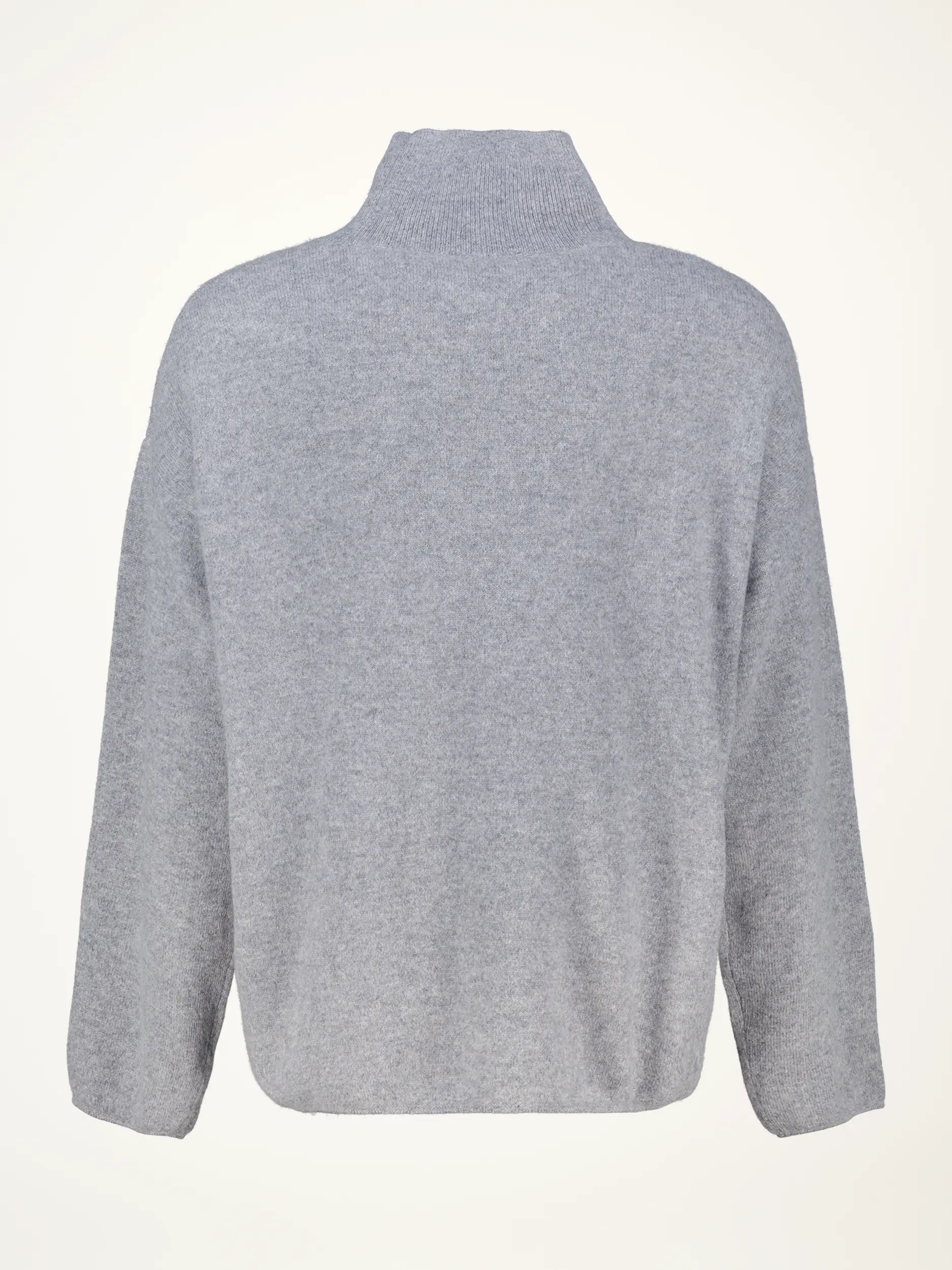Pullover aus Kaschmir langarm - Artikel Rückseite - Farbe: Grau