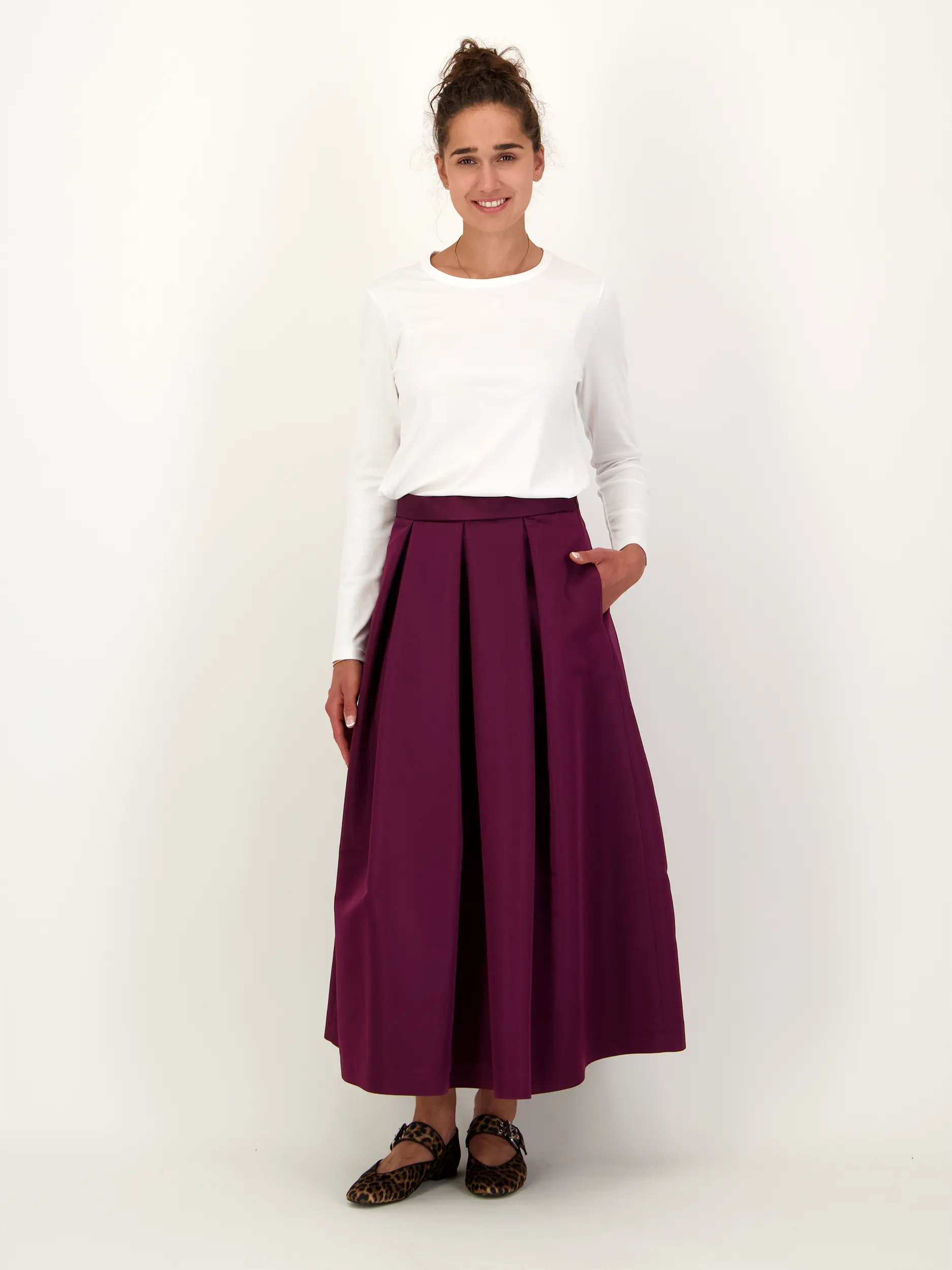 Langarmshirt 'Candia' - Artikel Teil eines Outfits getragen von einem Modell