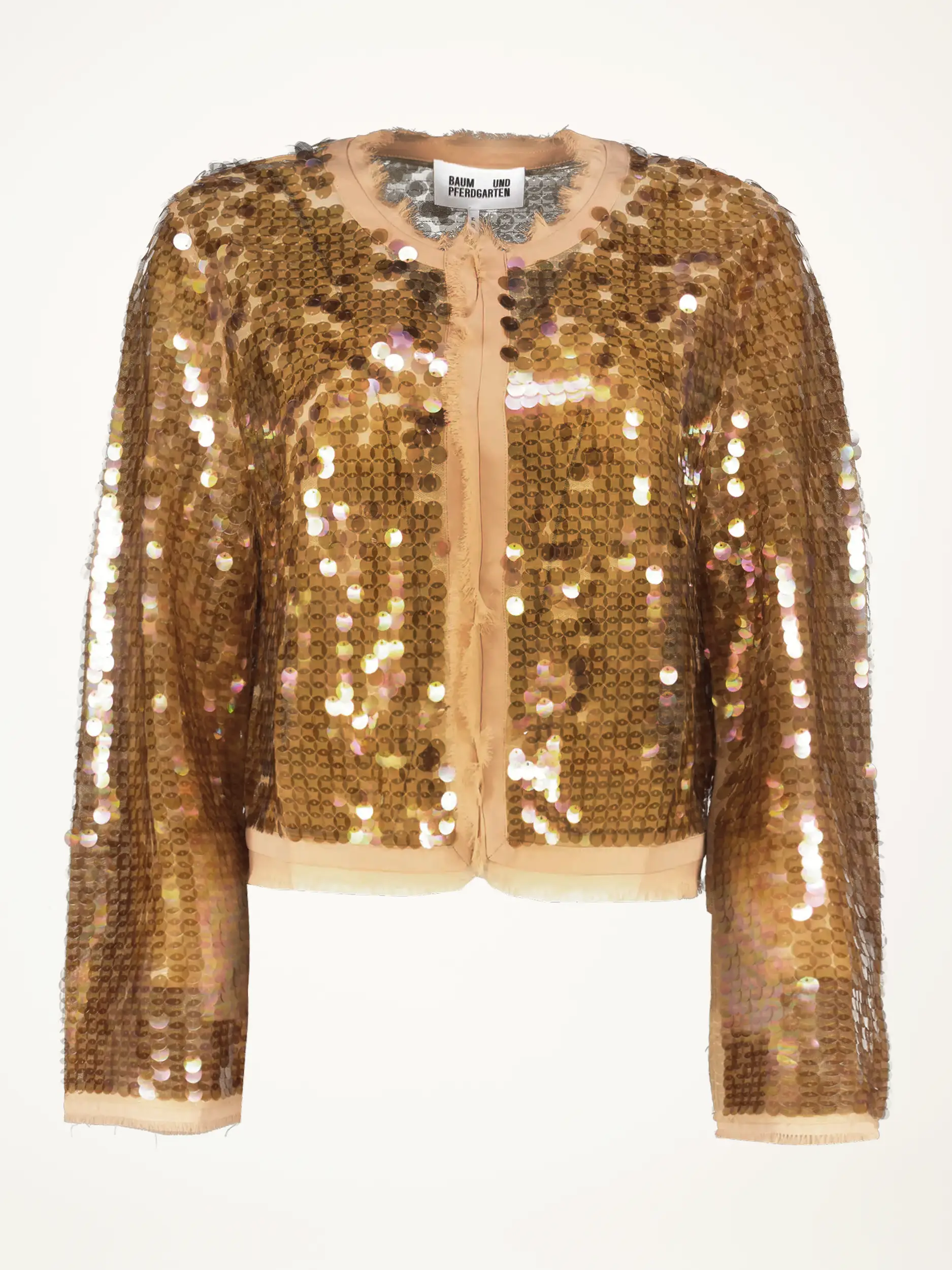 Jacke mit Pailletten - Artikelansicht - Farbe: Beige