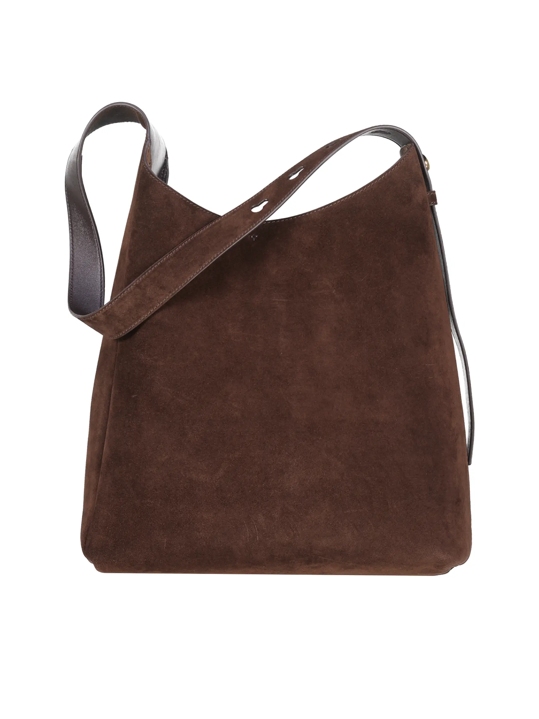 Tasche 'Romy' aus Wildleder - Artikel Vorderseite - Farbe: Braun