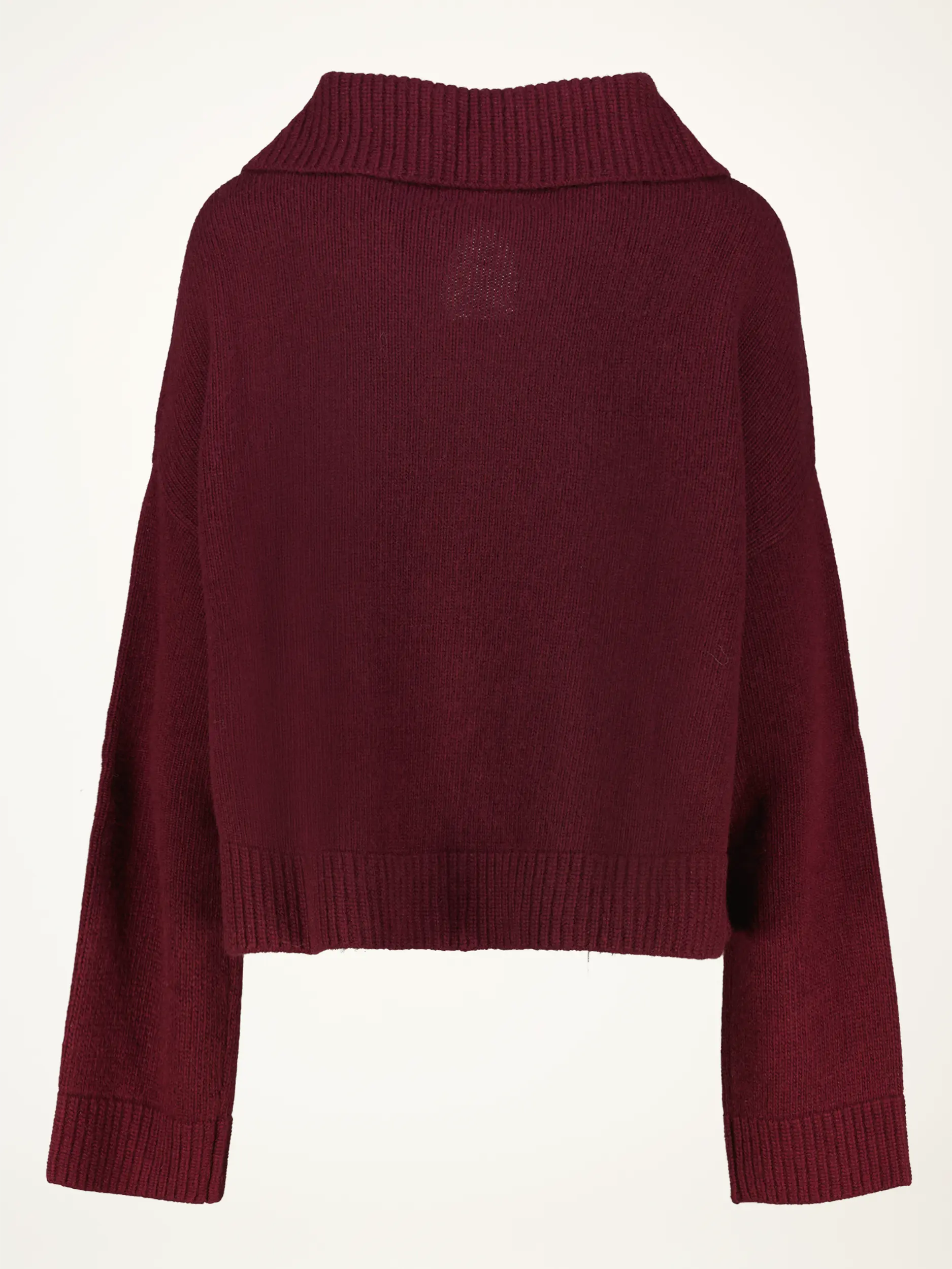 Pullover 'Valentine' aus Kaschmir-Mix langarm - Artikel Rückseite - Farbe: Rot