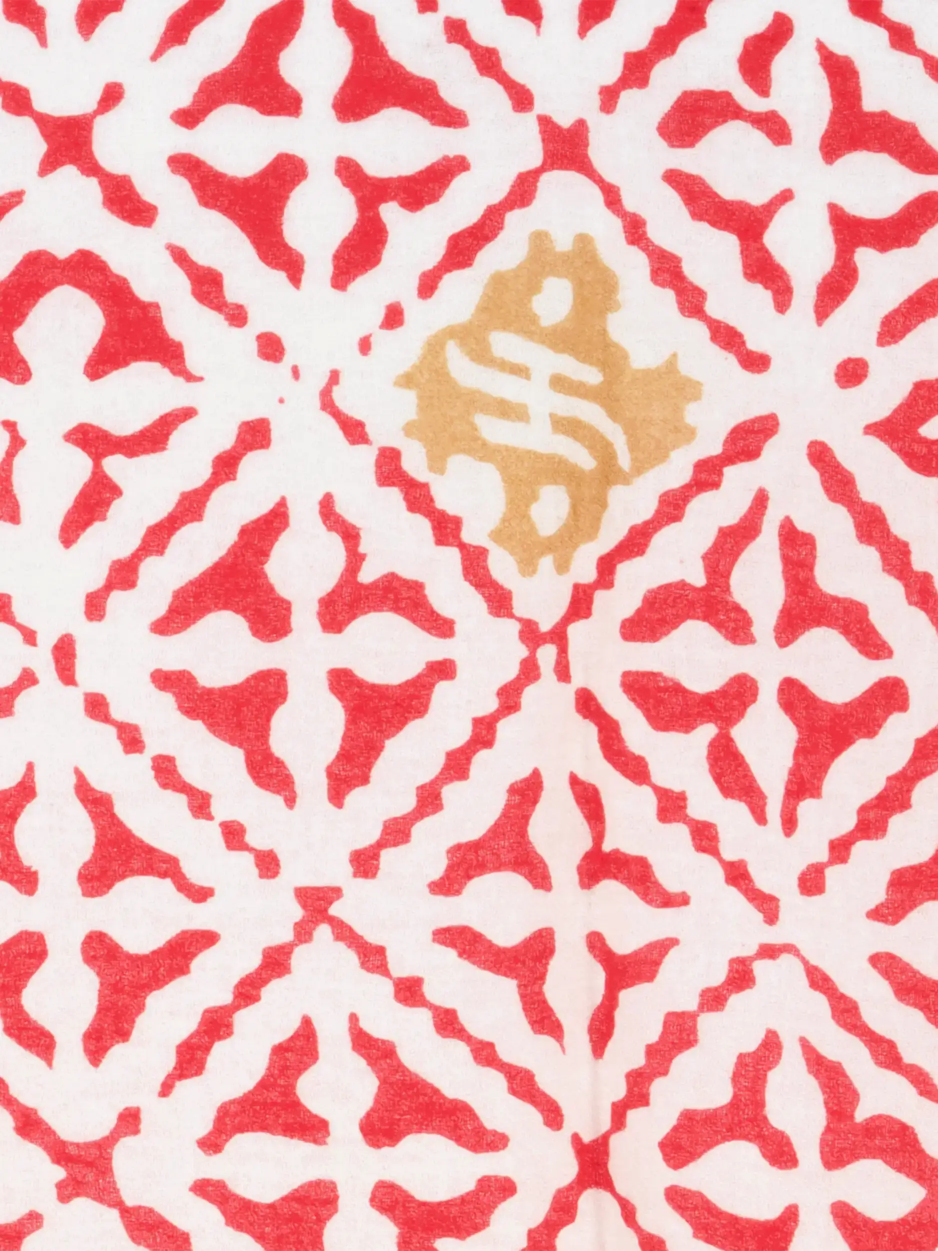 Gemustertes Tuch 'Eyes of Marrakesh' aus Kaschmir - Artikel weitere Detailansicht 1 - Farbe: Rot