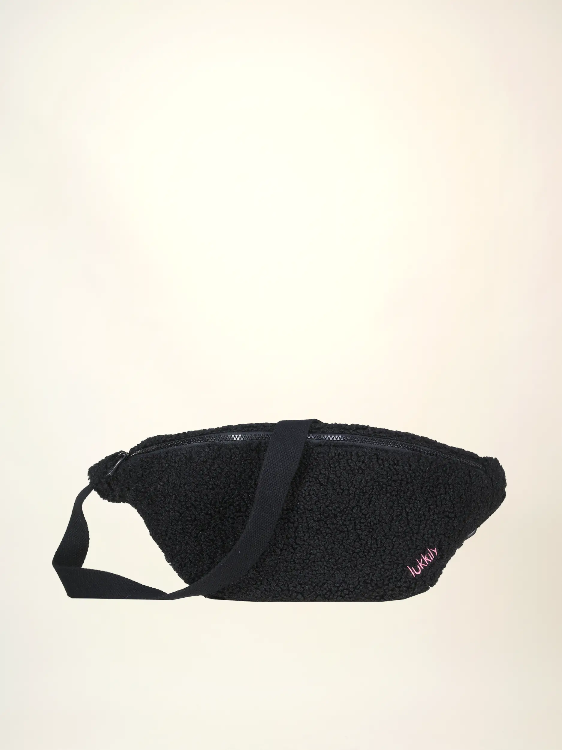 Bauchtasche aus Teddyfell - Artikelansicht - Farbe: Schwarz Bauchtasche aus Teddyfell - Artikelansicht - Farbe: Schwarz