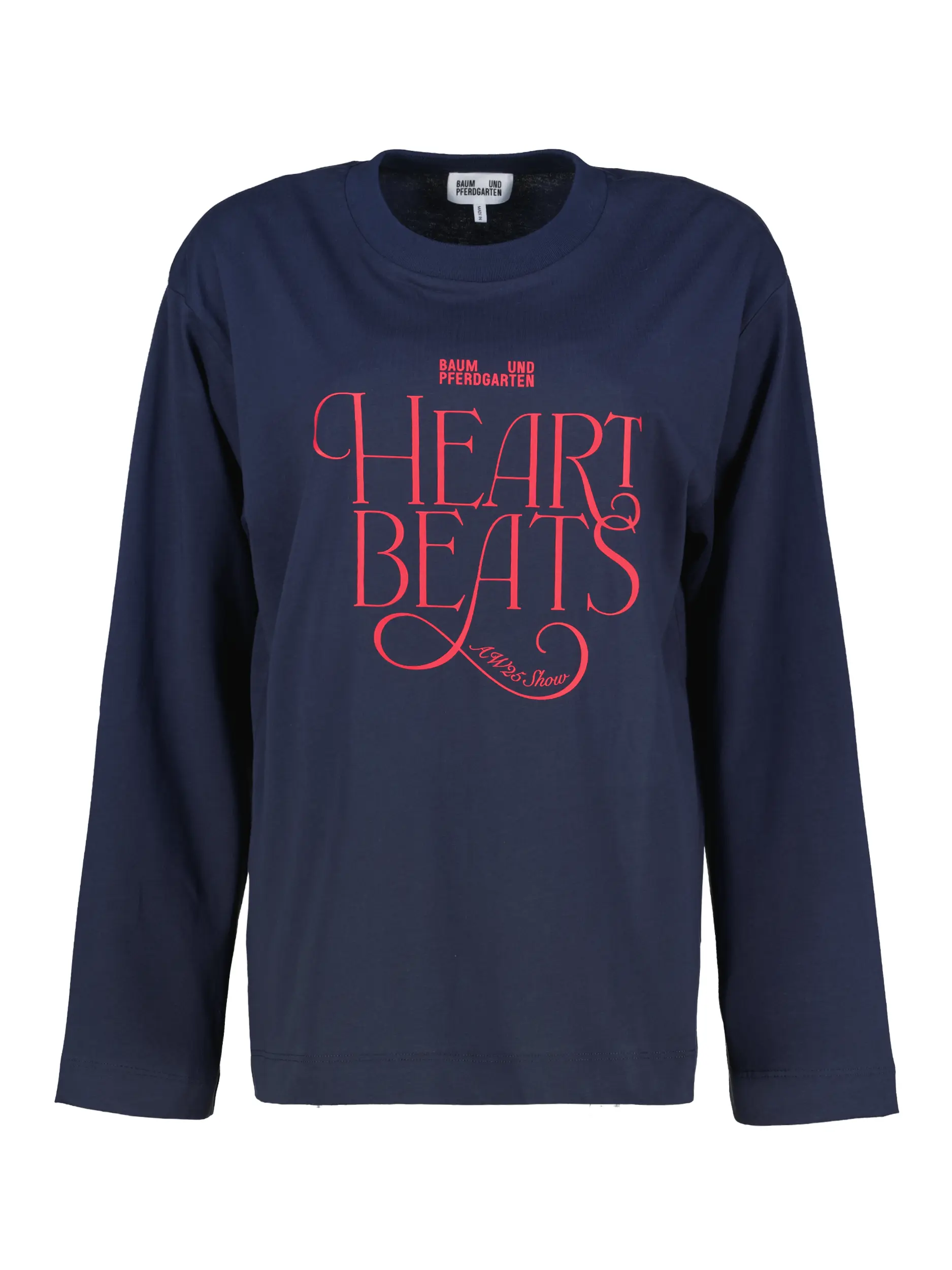 Langarmshirt mit Logo - Artikel Vorderseite - Farbe: Blau