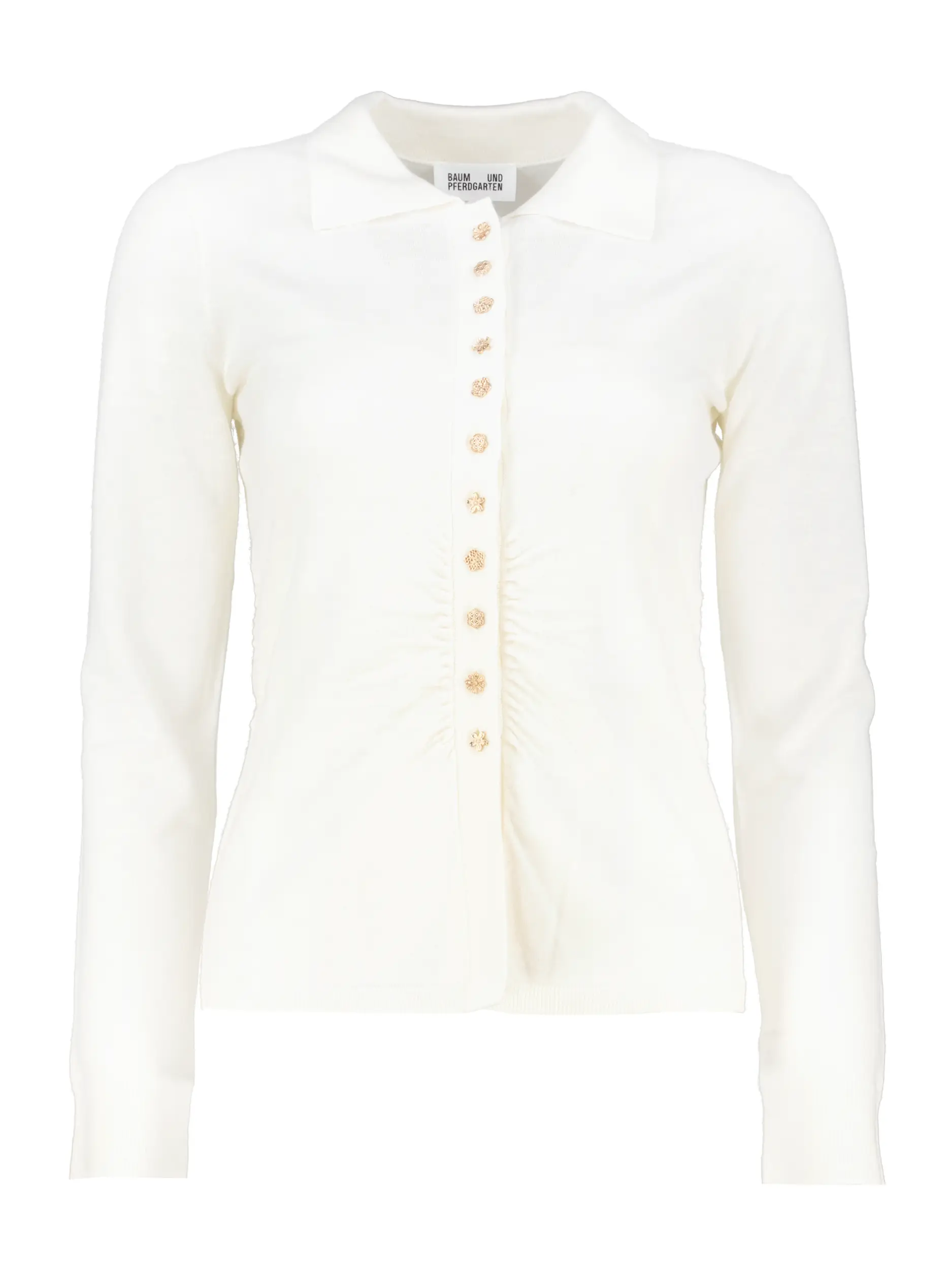 Poloshirt aus Wolle - Artikel Vorderseite - Farbe: Creme