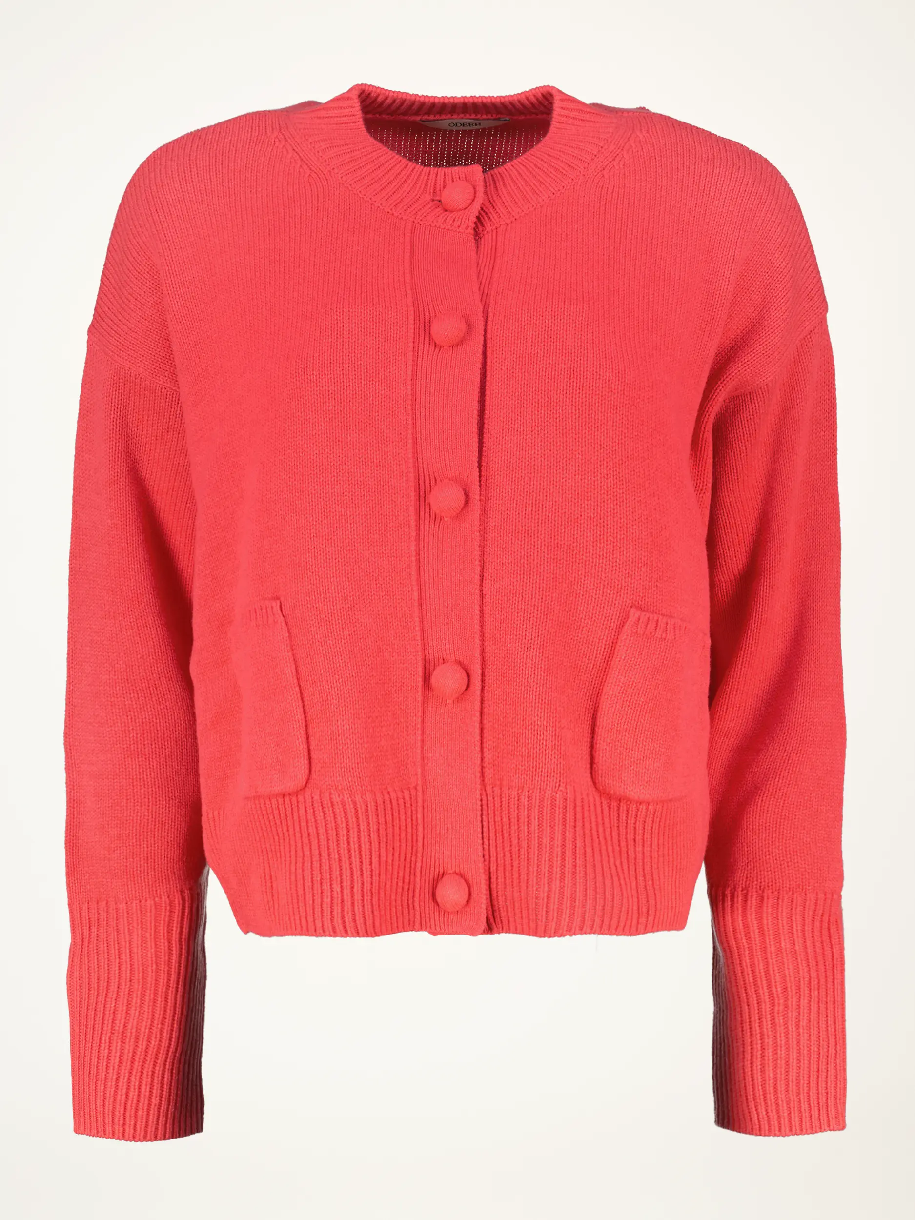 Strickjacke aus Wolle - Artikelansicht - Farbe: Rot