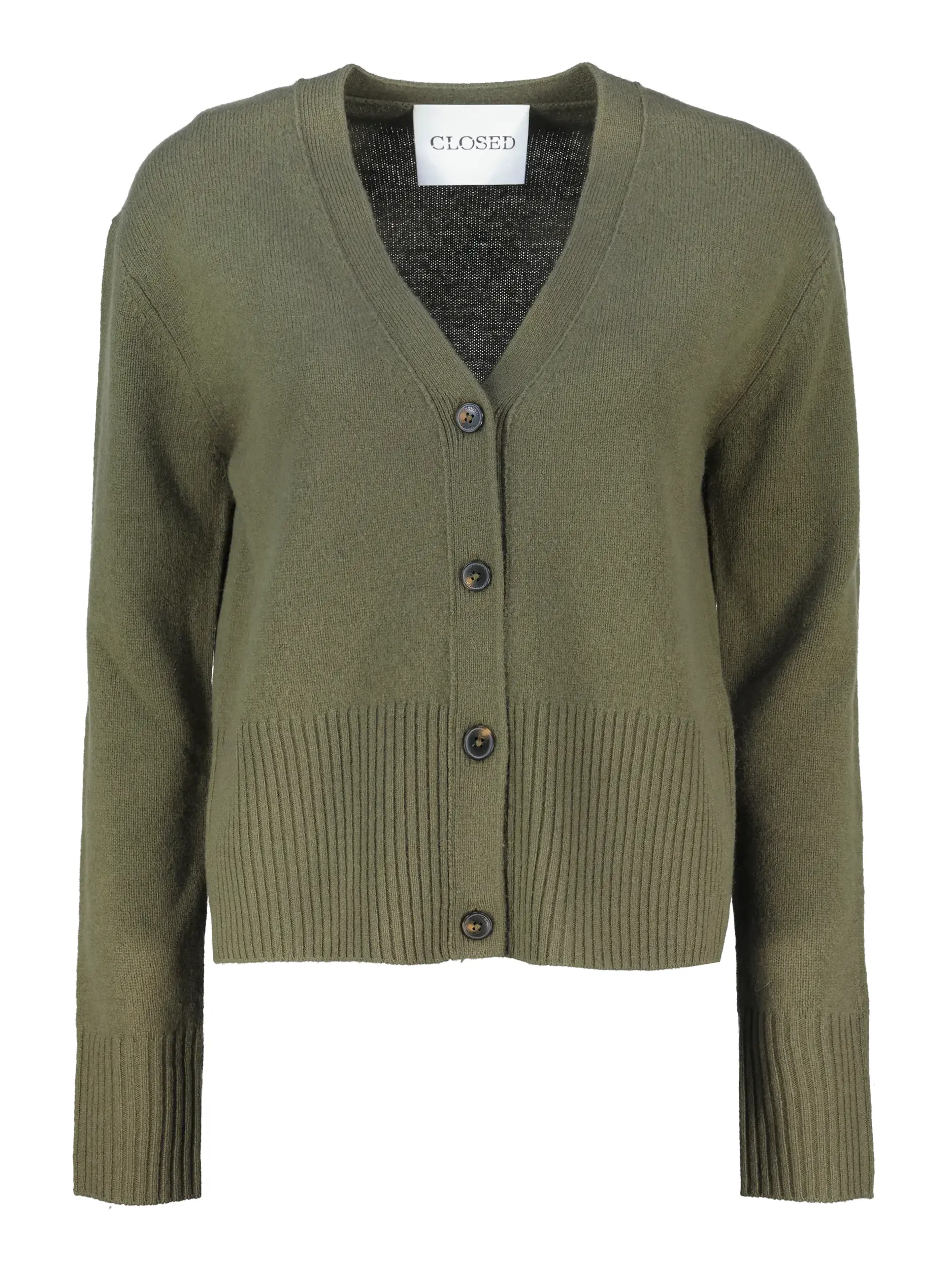 Strickjacke aus Wolle - Artikel Vorderseite - Farbe: Grün