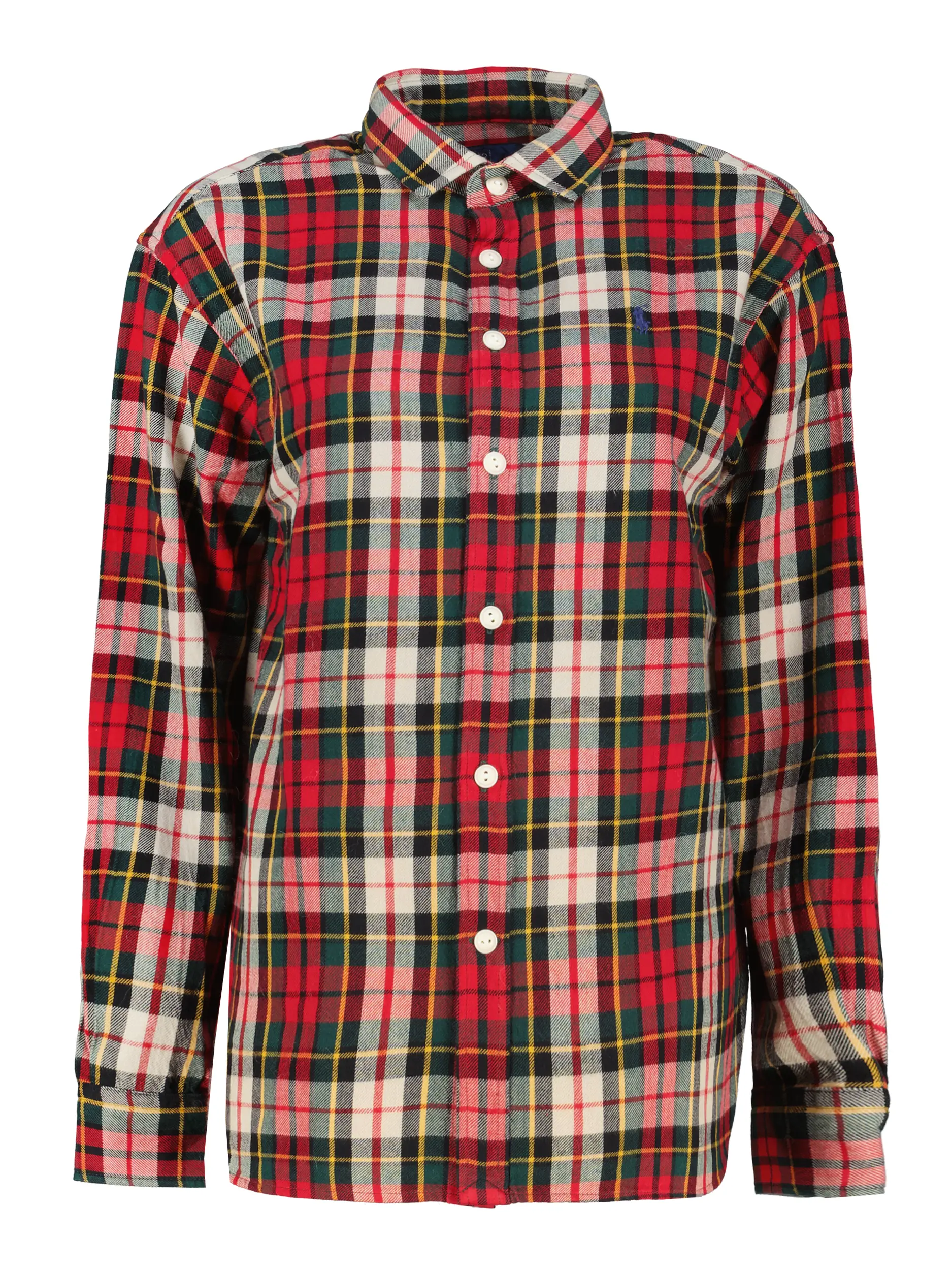 Karierte Baumwollbluse - Artikel Vorderseite - Farbe: Rot